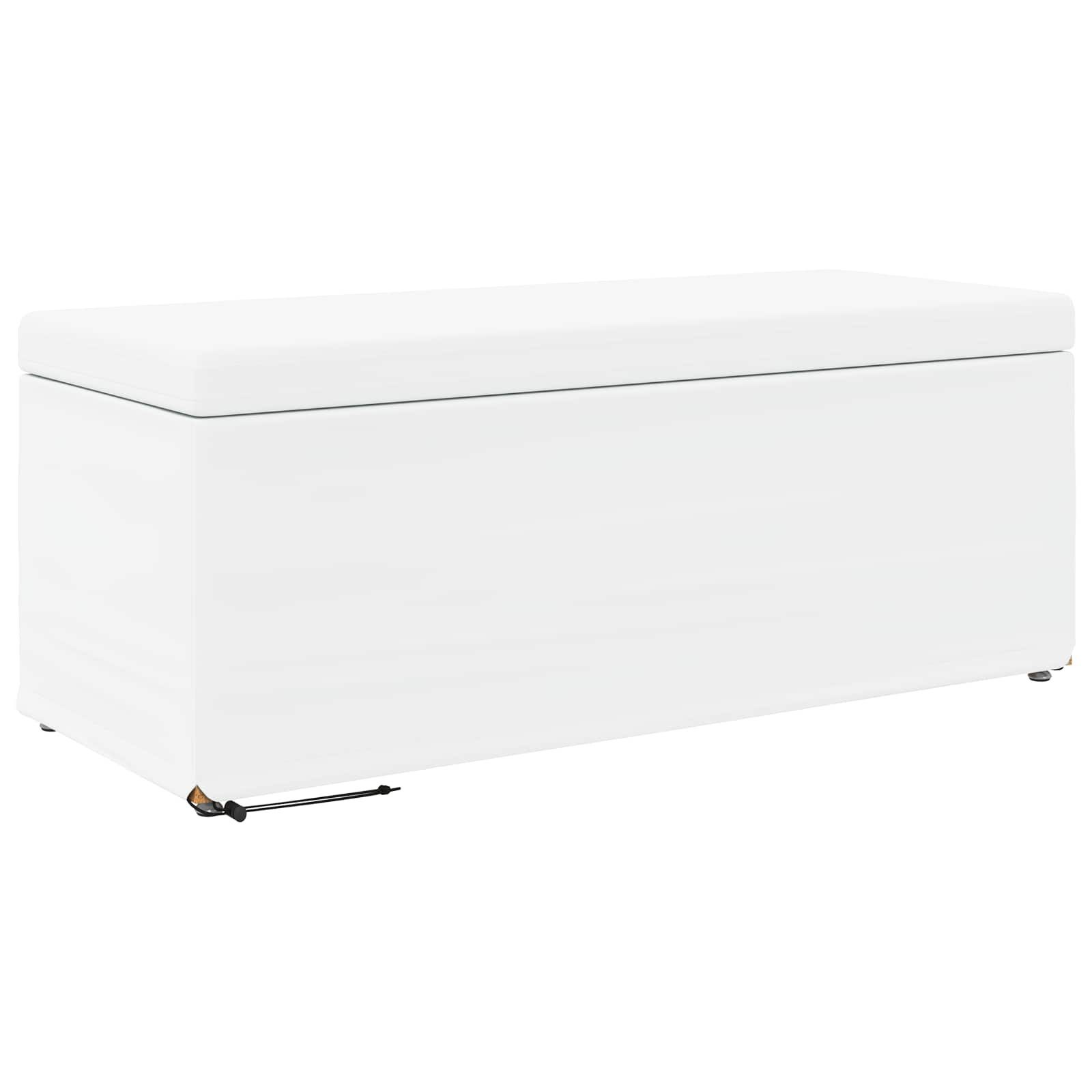 vidaXL Barhocker Hocker Weiß 101 x 41 x 40 cm Kunstleder und Engineering Holz (1 St)