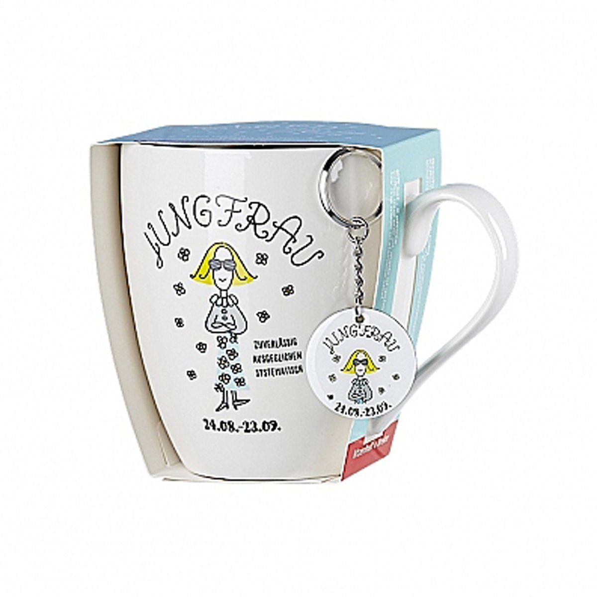 Ritzenhoff & Breker Tasse, Porzellan, mit Horoskop Schlüsselanhänger