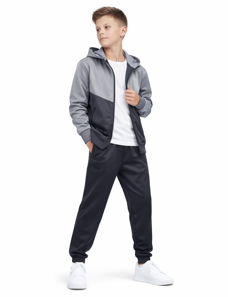 Hessis Trainingsanzug Jogginganzug Freizeitanzug Set für Jungen und Mädchen JF516 (Set, 2-tlg., Jacke mit Jogginghose), bestehend aus Jacke und Jogginghose