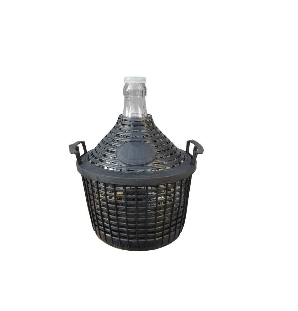Vina Vorratsglas Glasballon im Schutzkorb, Glas
