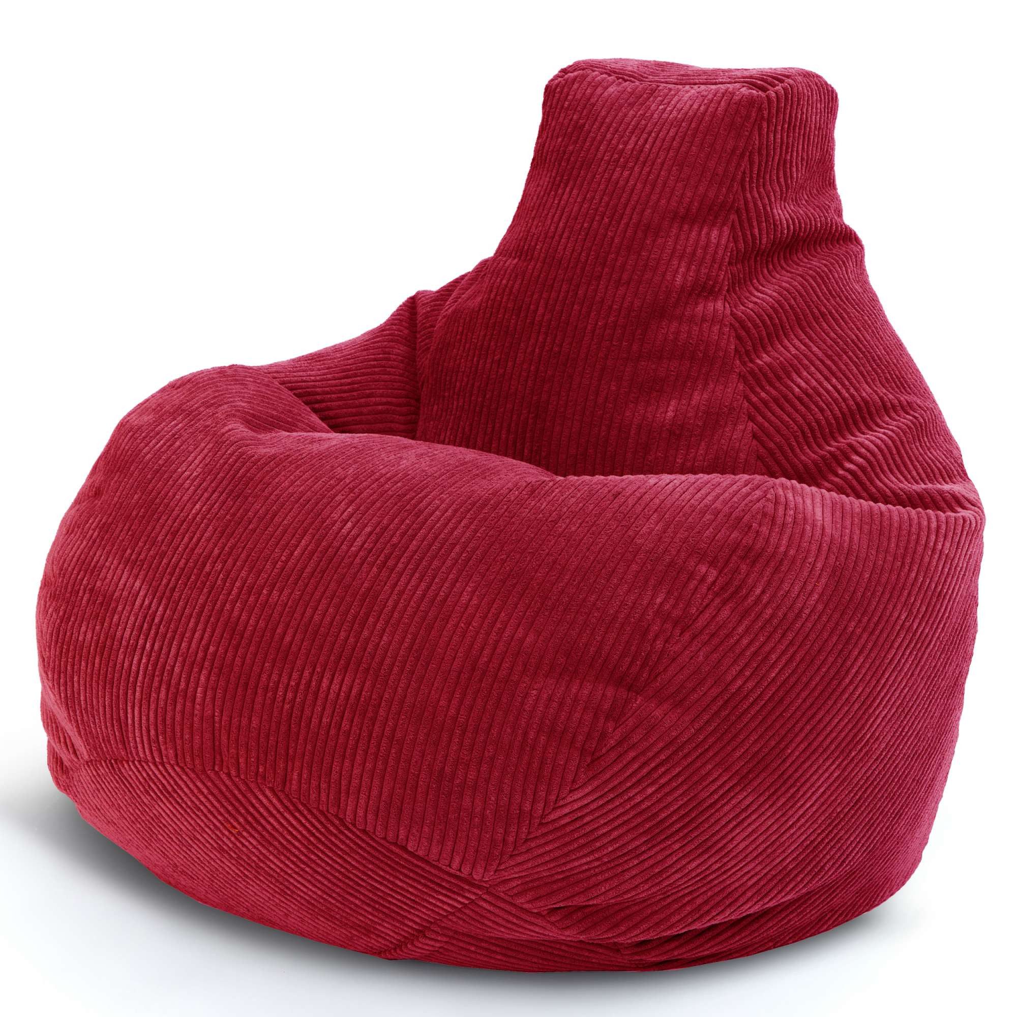 Green Bean Sitzsack Sitzsack Cozy Cord mit Rückenlehne (Indoor, waschbarer Bezug), Bean Bag Bodenkissen Lounge Sitzhocker Relax-Sessel Gamer Gamingstuhl