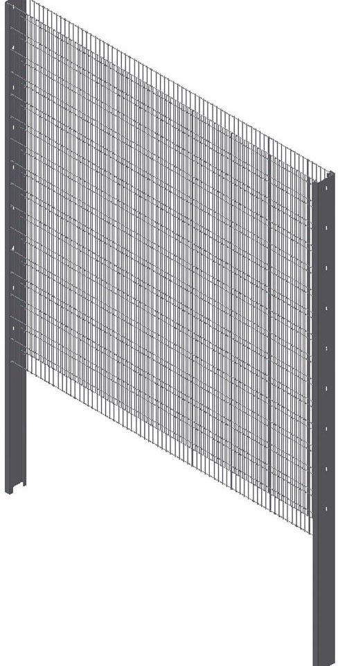 KRAUS Gabionenzaun Gabione-100, (Set), anthrazit, 122,3 cm hoch, 2 Elemente für 1,2 m, 2 Pfosten 184 cm grau