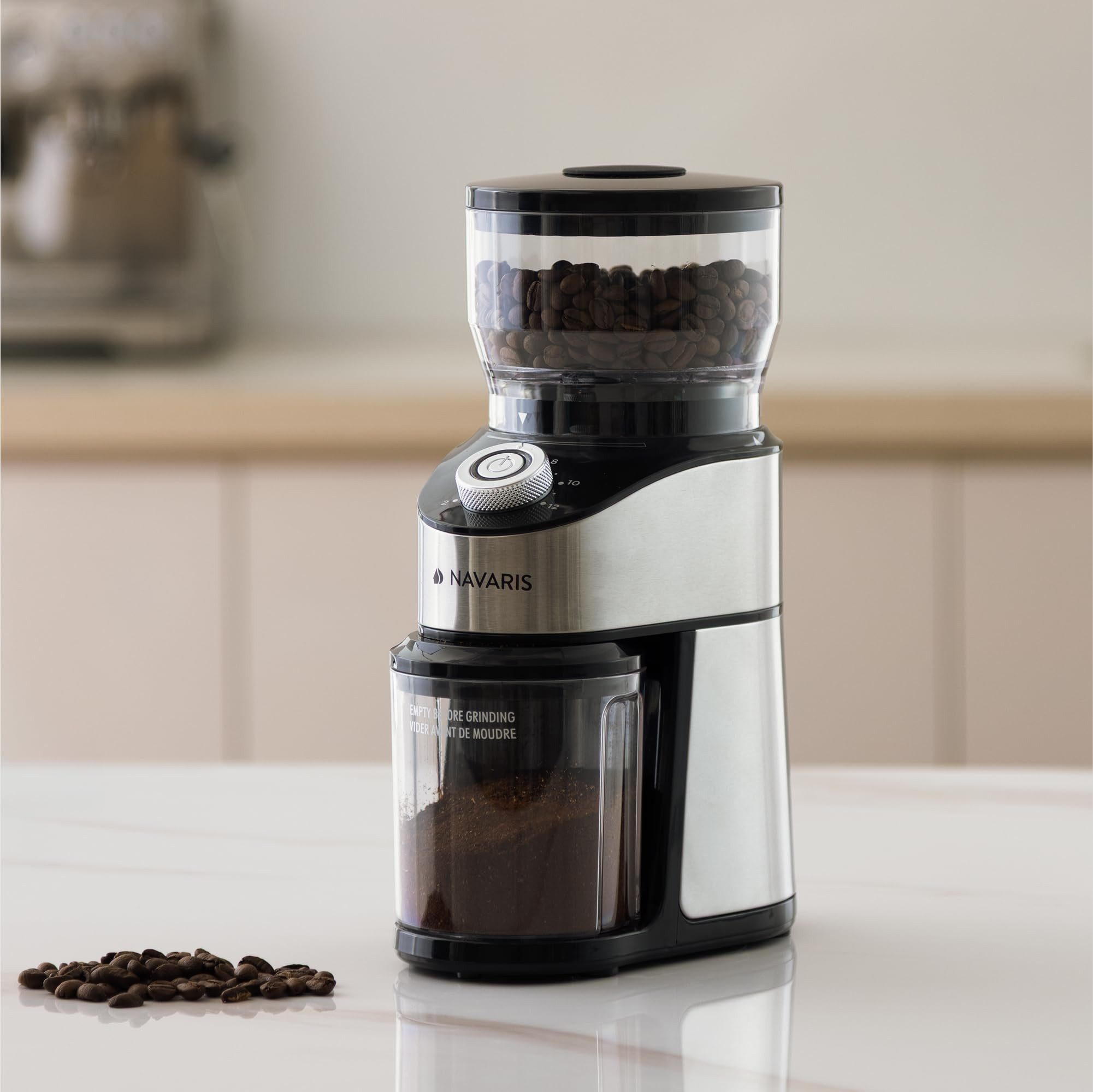 Navaris Kaffeemühle Navaris Elektrische Kaffeemühle Espresso Kegelmahlwerk
