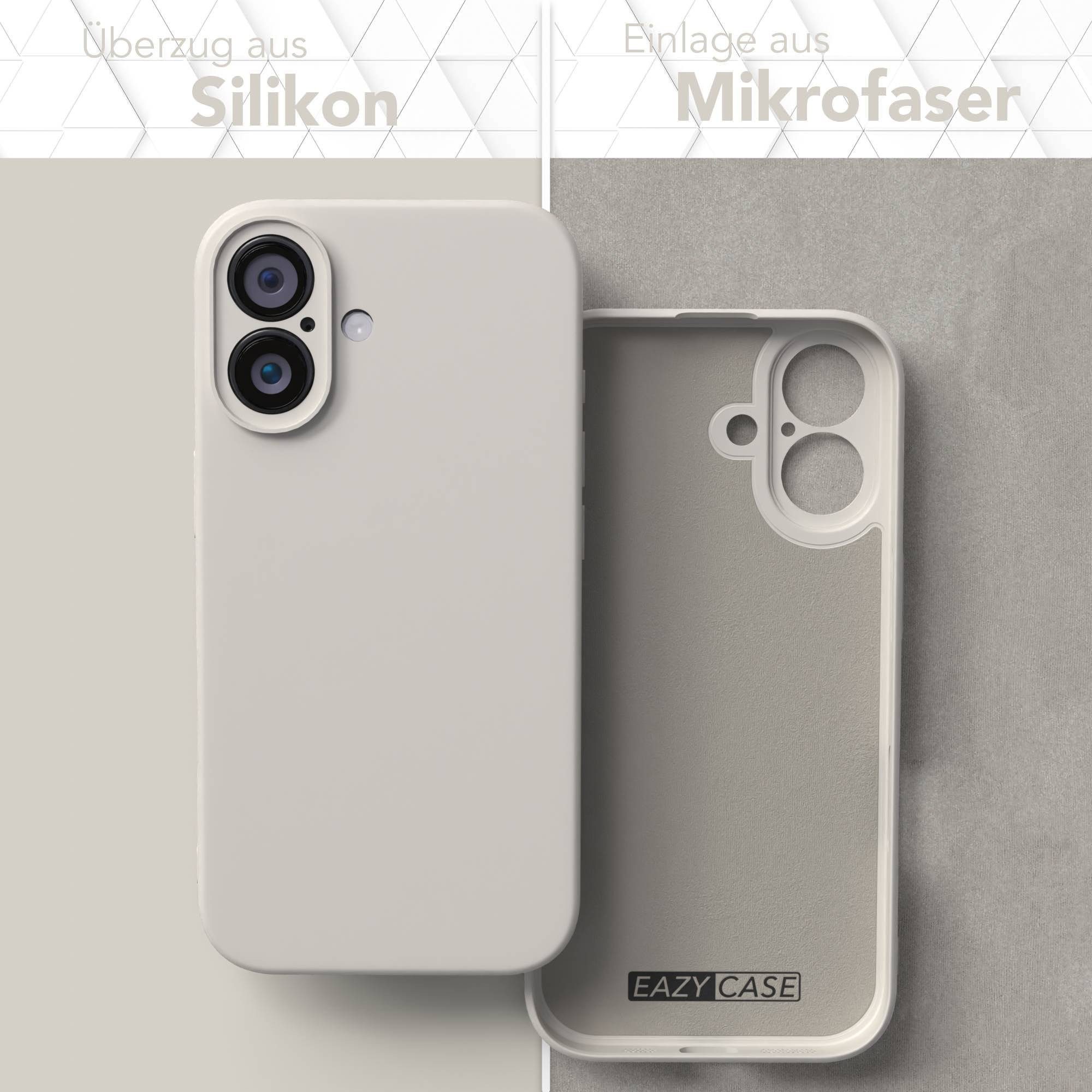 EAZY CASE Handyhülle für Apple iPhone 16 Hülle Silikon 6,1 Zoll, Bumper Case Matt Slimcover Silikonschutzhülle elastisch Polarstern