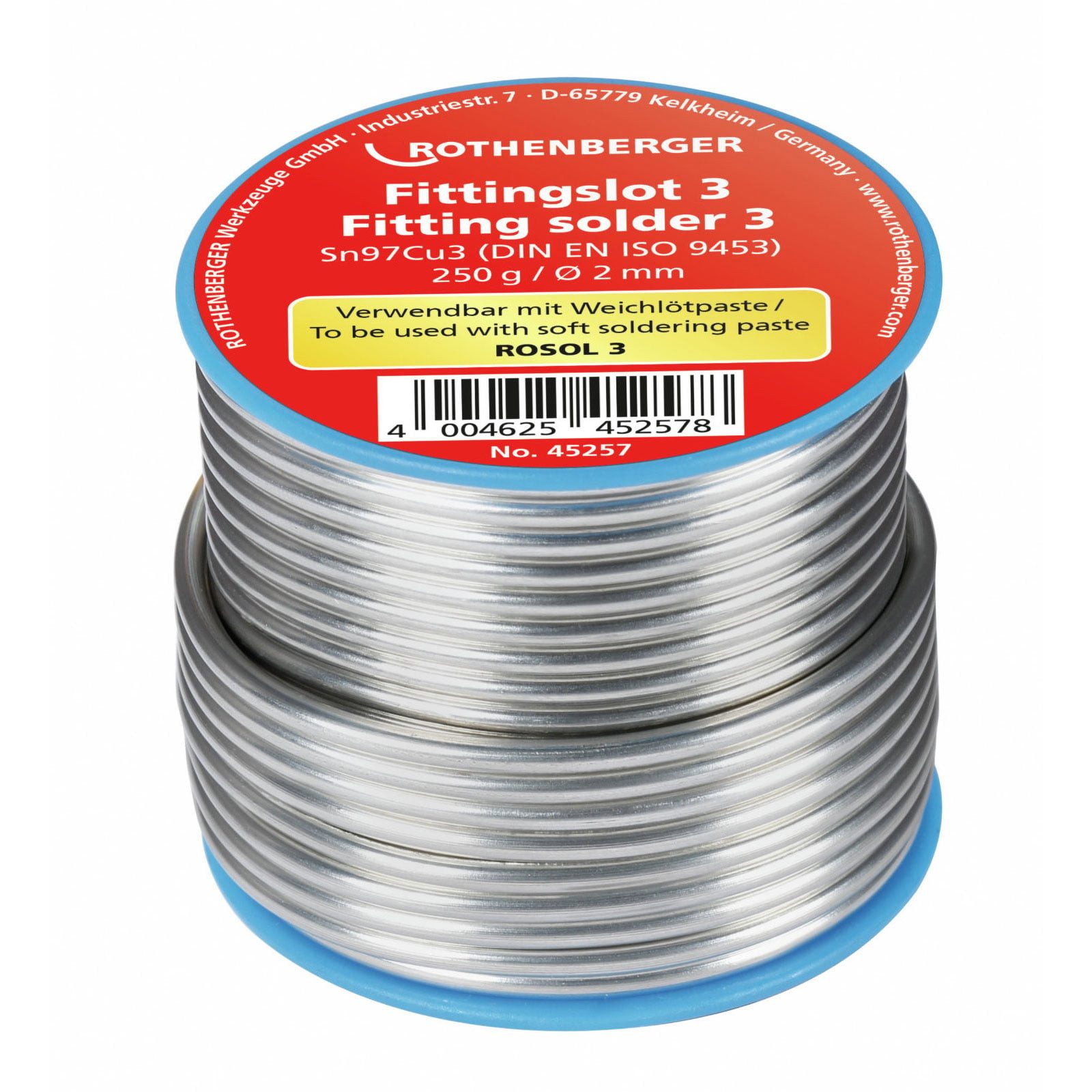 Rothenberger Sanitär-Installationsset ROTHENBERGER Fittingslot 3, 3mm, 250g, Spule - 45255