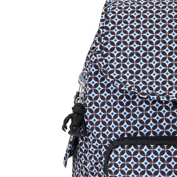 KIPLING Rucksack CITY PACK S, Blacklish Tile, mit Magnetverschluss, für Freizeit und Büro