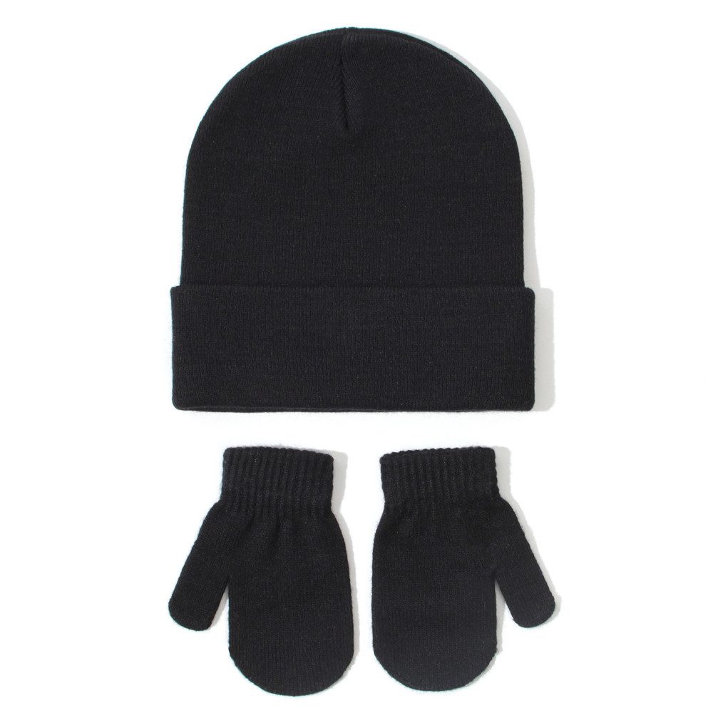 Blusmart Filzhut Kinder Mütze Шляпы Handschuhe gesetzt (Kinder Wintermütze, Strickmütze baby warme Mütze) Kratzfäustlinge, für Baby-Jungen, Mädchen
