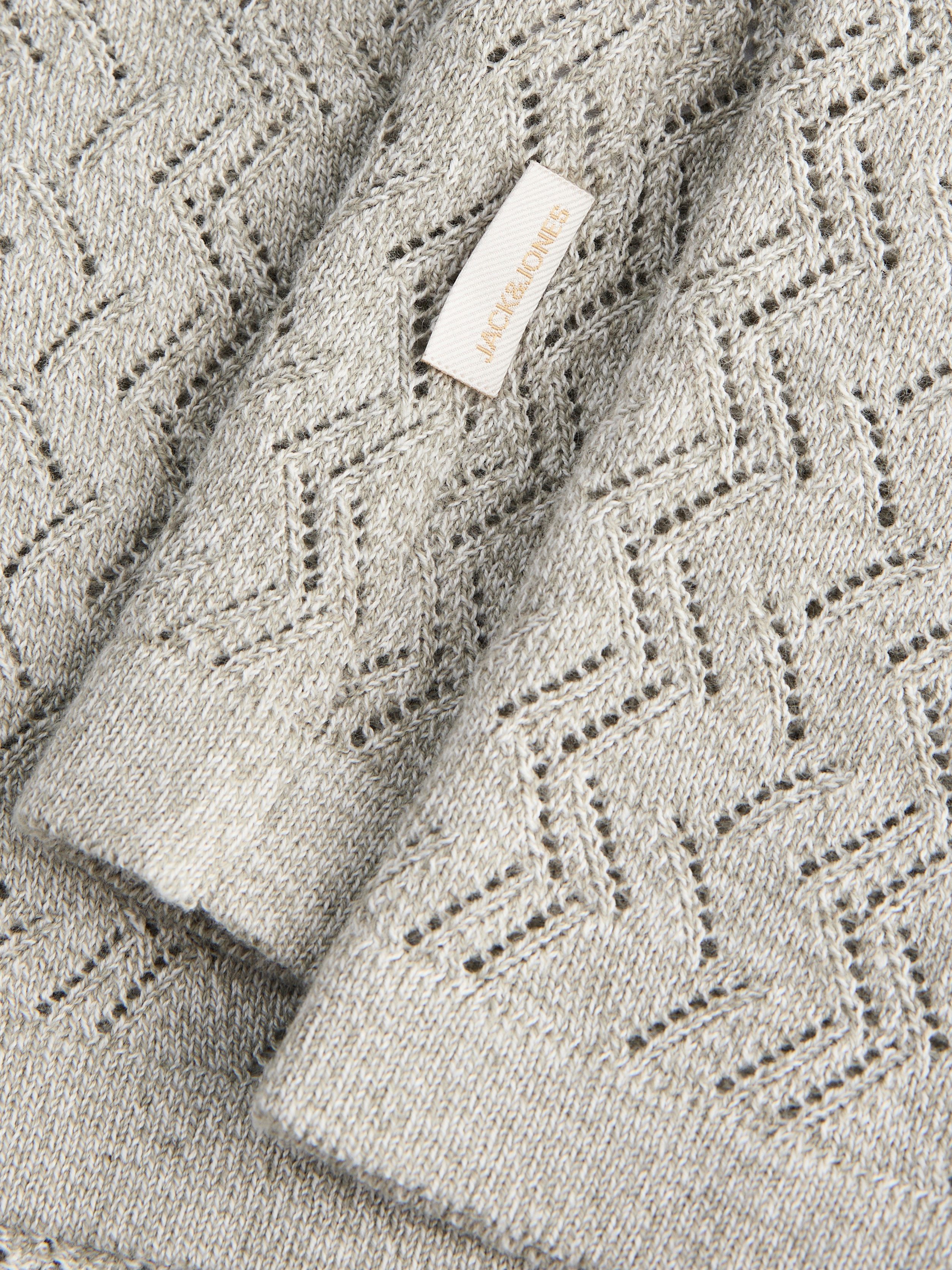 Jack & Jones Polokragenpullover JORTYLER KNIT SS SPLIT NECK POLO SN Baumwollmischung, regular fit