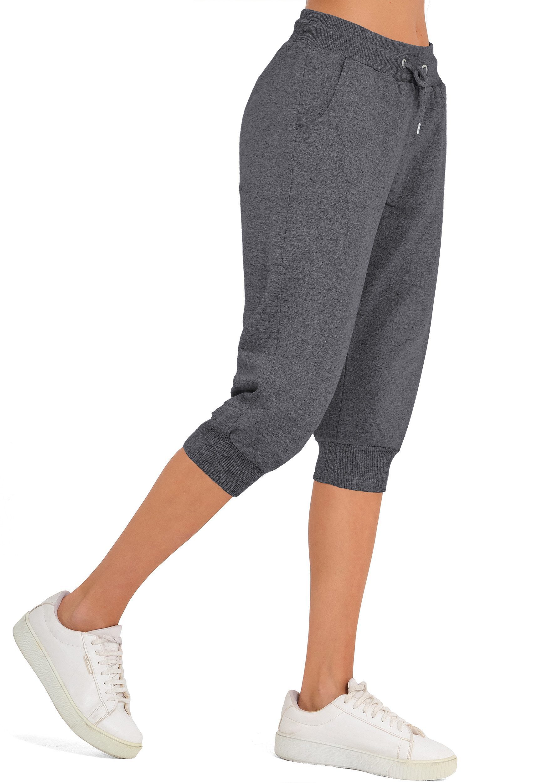 Smith & Solo 3/4-Hose Damen - Jogginghose, kurze Hose, Caprihose Elastikbun günstig online kaufen