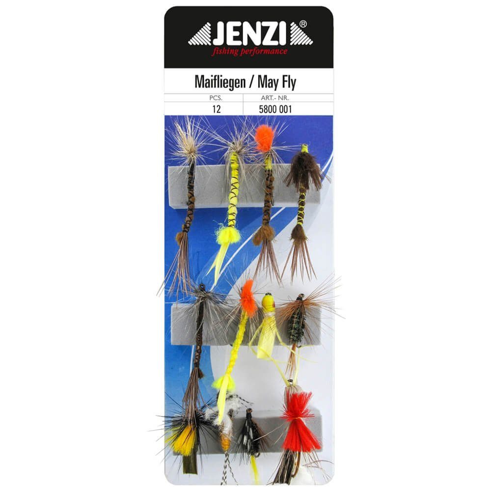 Jenzi Kunstköder Jenzi Insektenimitate Fliegenset Maifliegen 12Stk., (12-St)