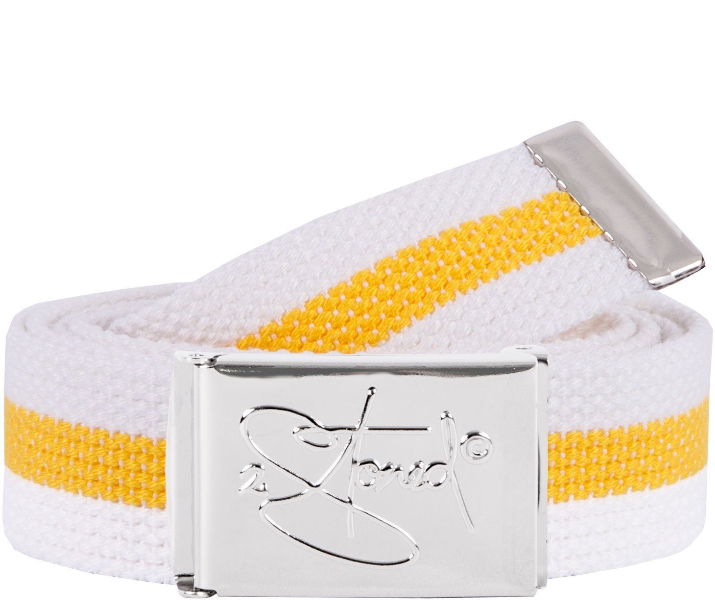 2Stoned Тканеві ремені Зчіпні ремені Unisex, Chromschnalle Classic, 3 cm breit, 120 cm lang mehrfarbig gestreift, individuell kürzbar, stufenlos verstellbar