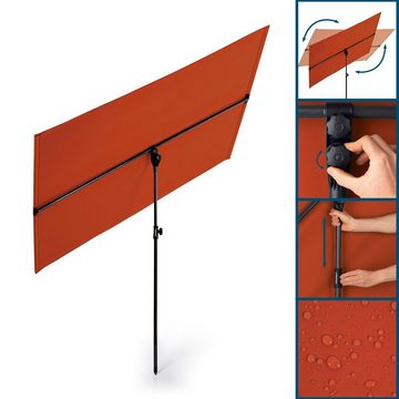 Hoberg Sonnenschirm flexibler Sonnenschirm Terracotta 130x180cm eckig