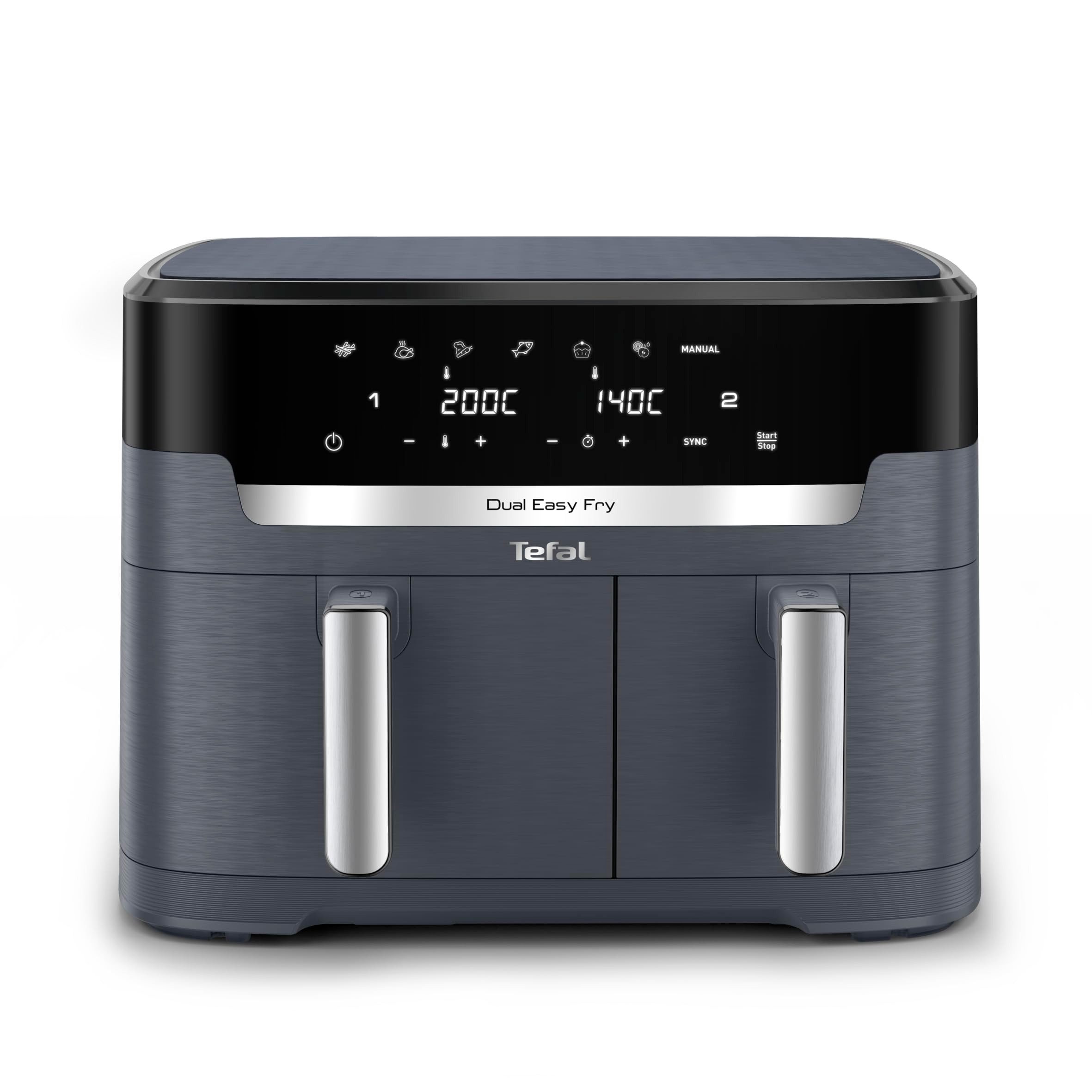 Tefal Heißluftfritteuse EY942BE0, Doppelkammer, 11 L, 7 Programme, digital, fettarm, 2700 W