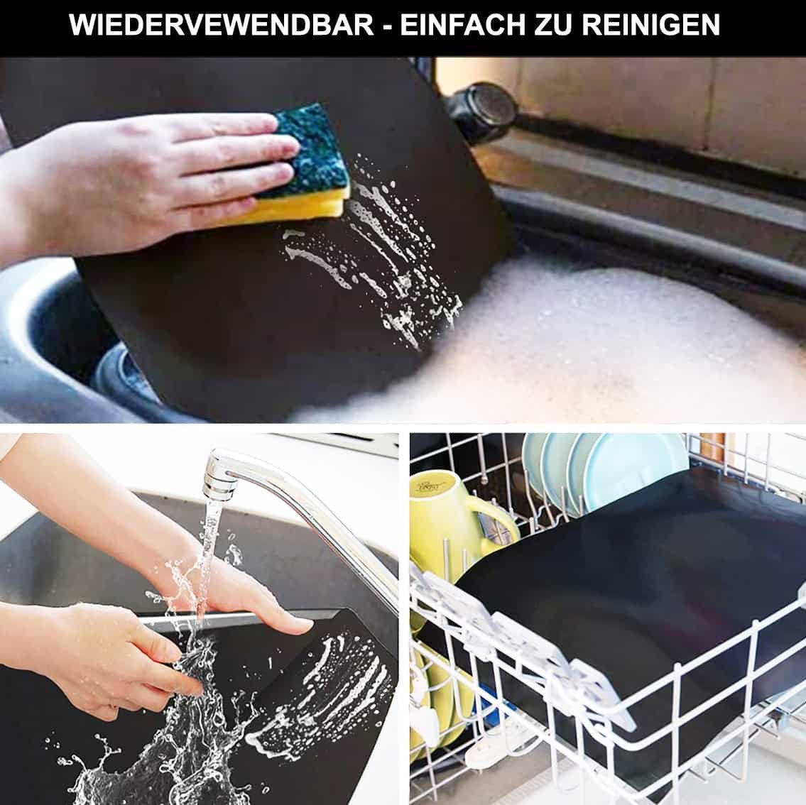 FireMat Backmatte Grillmatte 3er Set BBQ Antihaft Grillunterlage Outdoor+Indoor