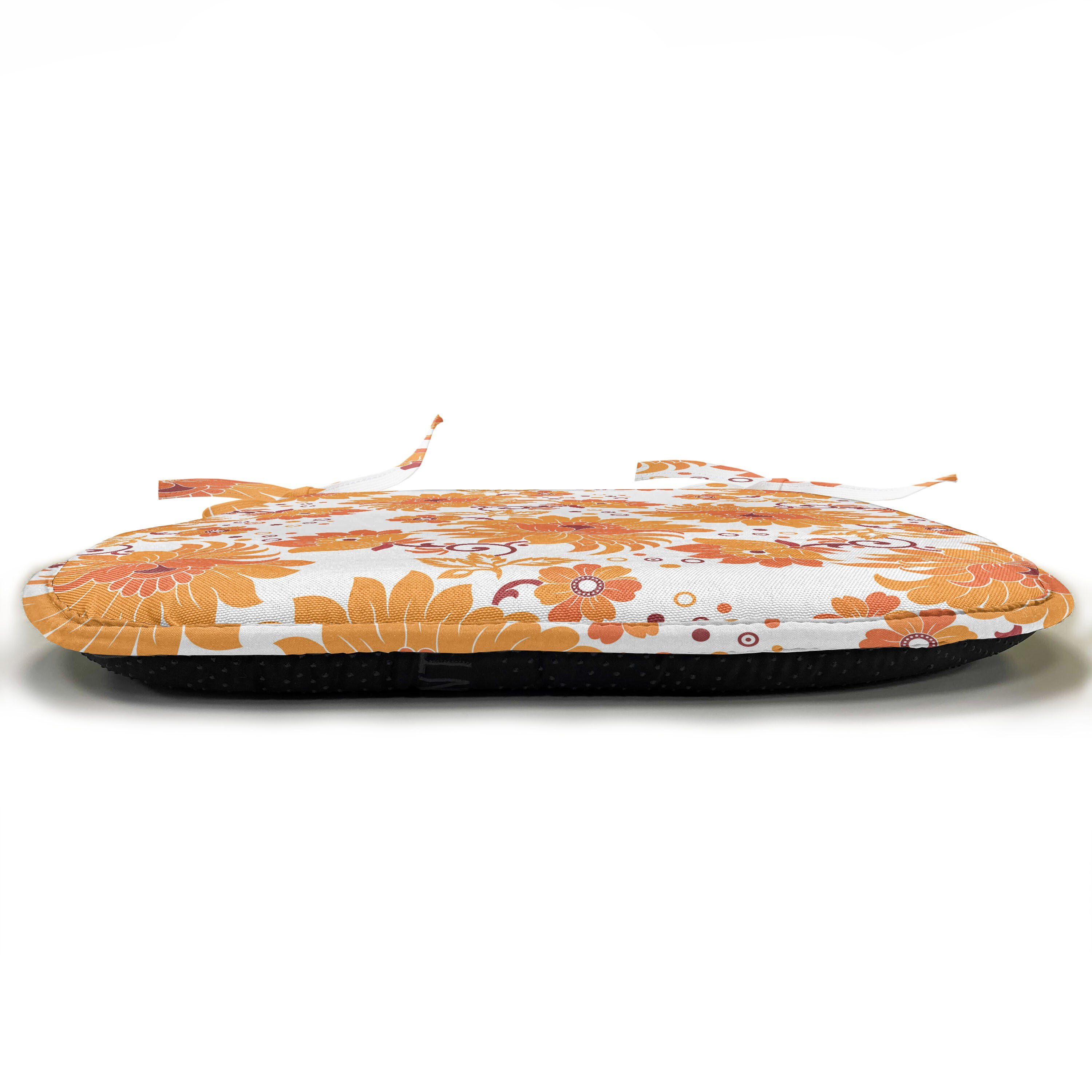 Riemen Alte Traditionelle mit Orange Küchensitze, Damast Kissen für Stuhlkissen wasserfestes Abakuhaus Dekoratives