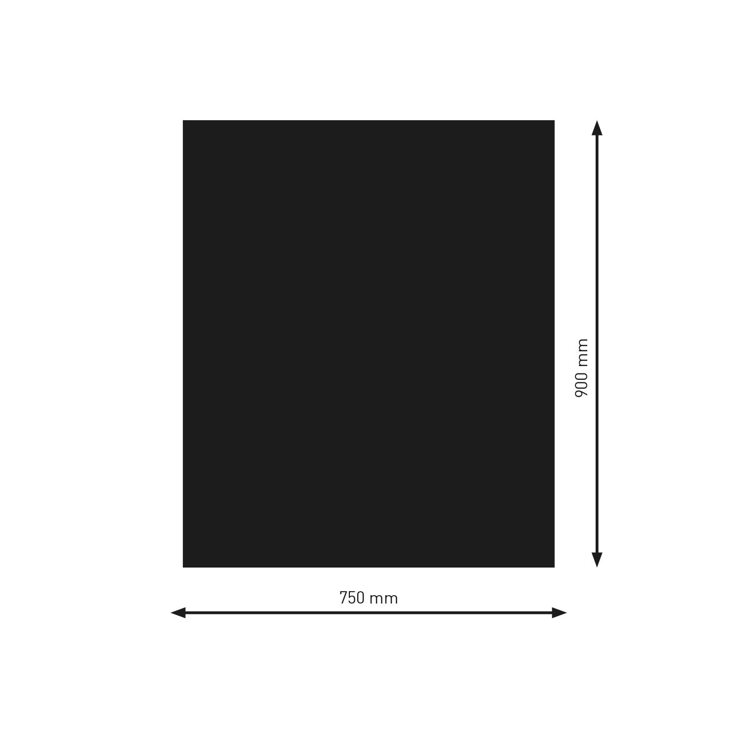 Raik Bodenschutzplatte Raik Bodenplatte Rechteck - Quadrat Schwarz 90 x 75 cm