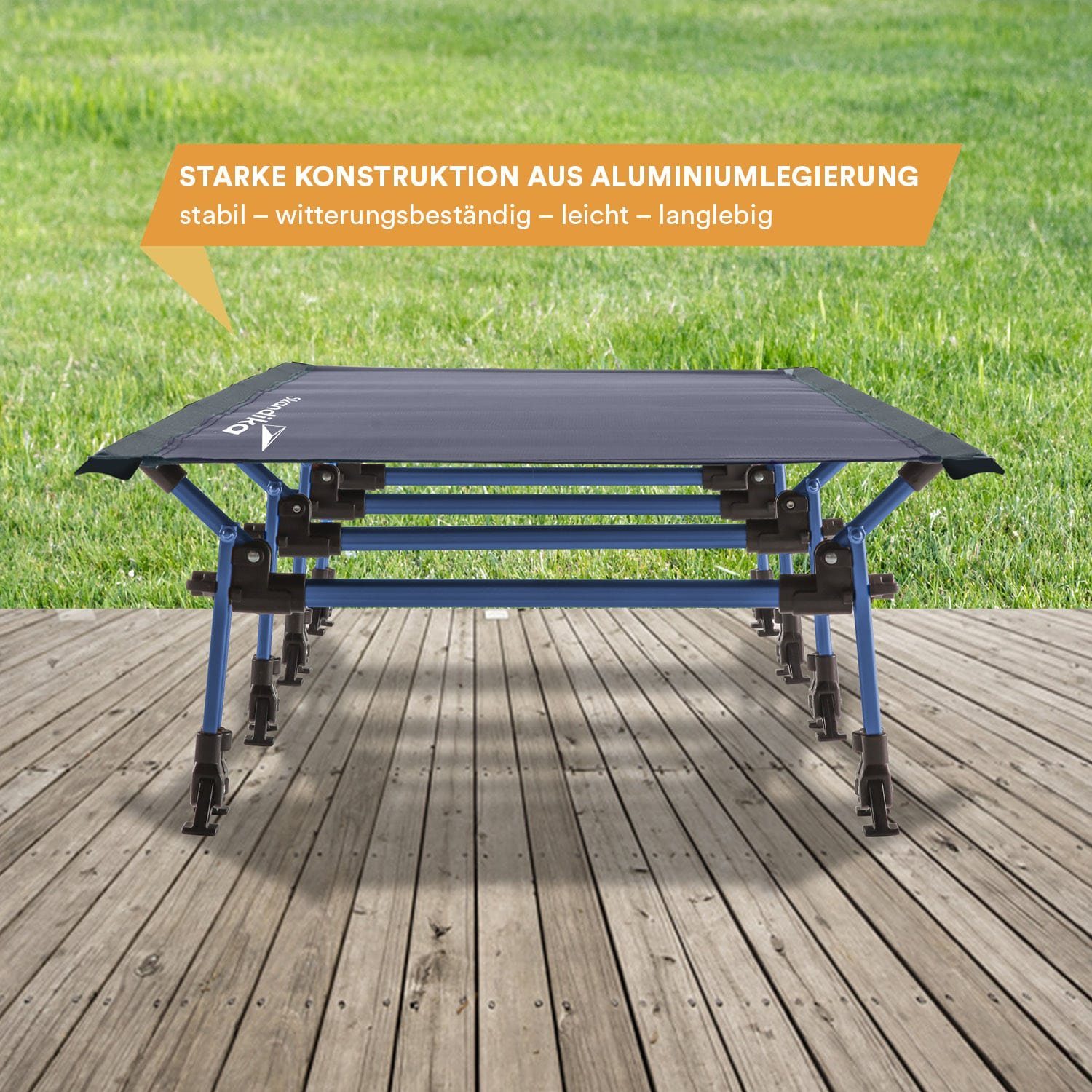 Skandika Campingliege Tieva, kompaktes Campingbett, faltbar, klappbar