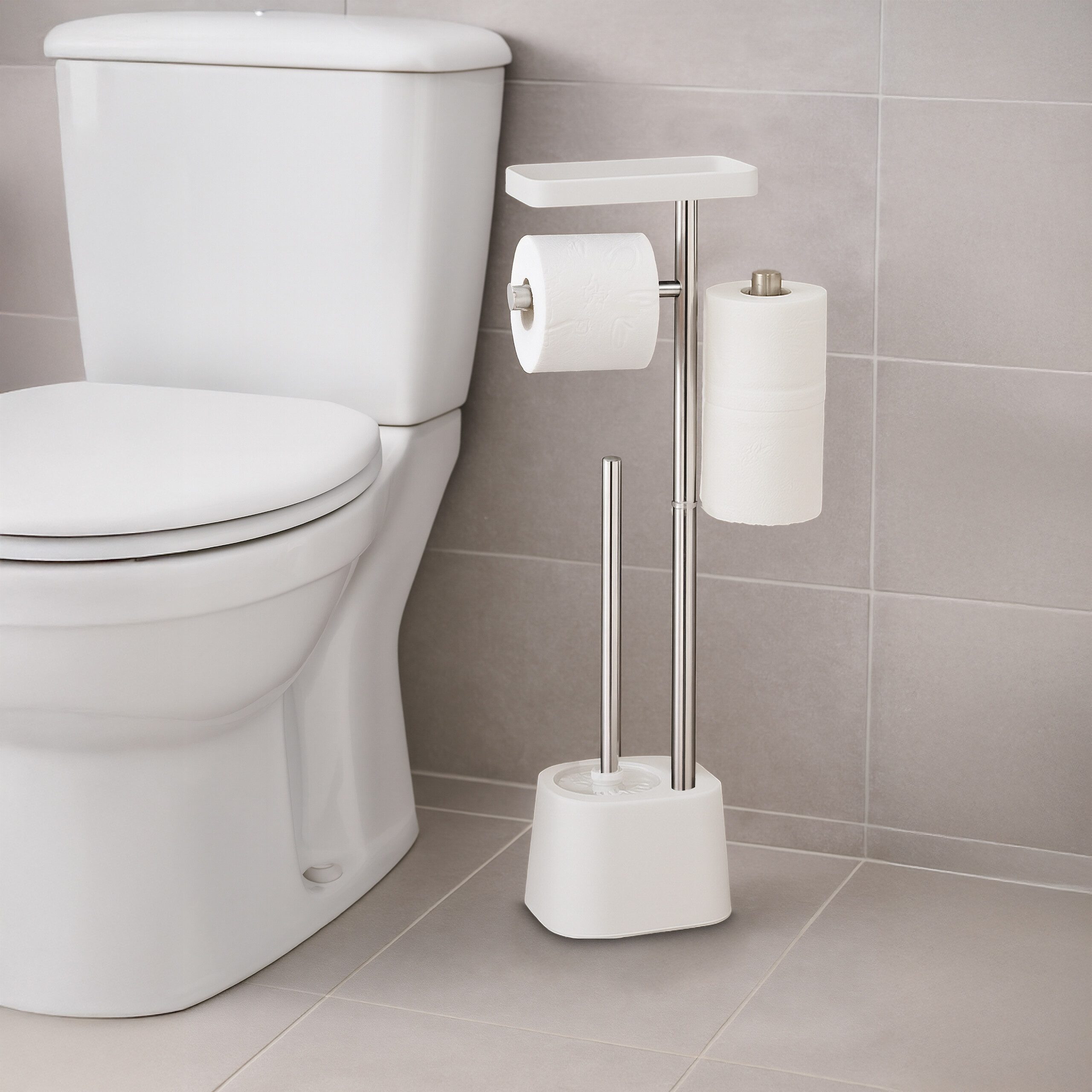 relaxdays WC-Garnitur mit Ablage, weiß günstig online kaufen