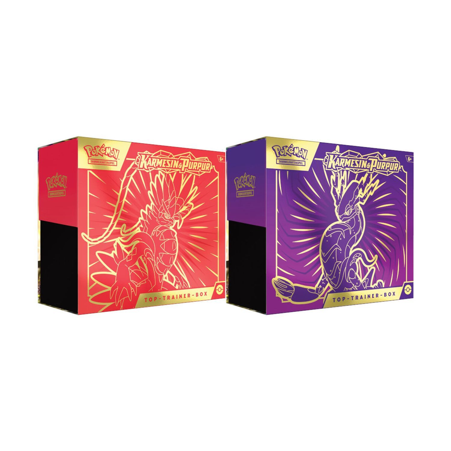 POKÉMON Sammelkarte Top-Trainer-Box, Karmesin & Purpur