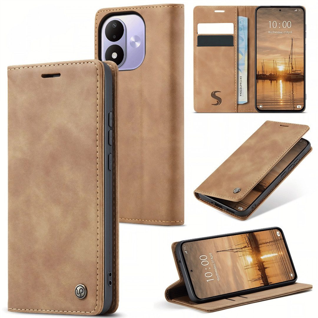 SmartUP Smartphone-Hülle für Xiaomi Redmi Note 17 5G Klapphülle Fliphülle Tasche Case Cover 6,99, integrierte Standfunktion, Kartenfächer