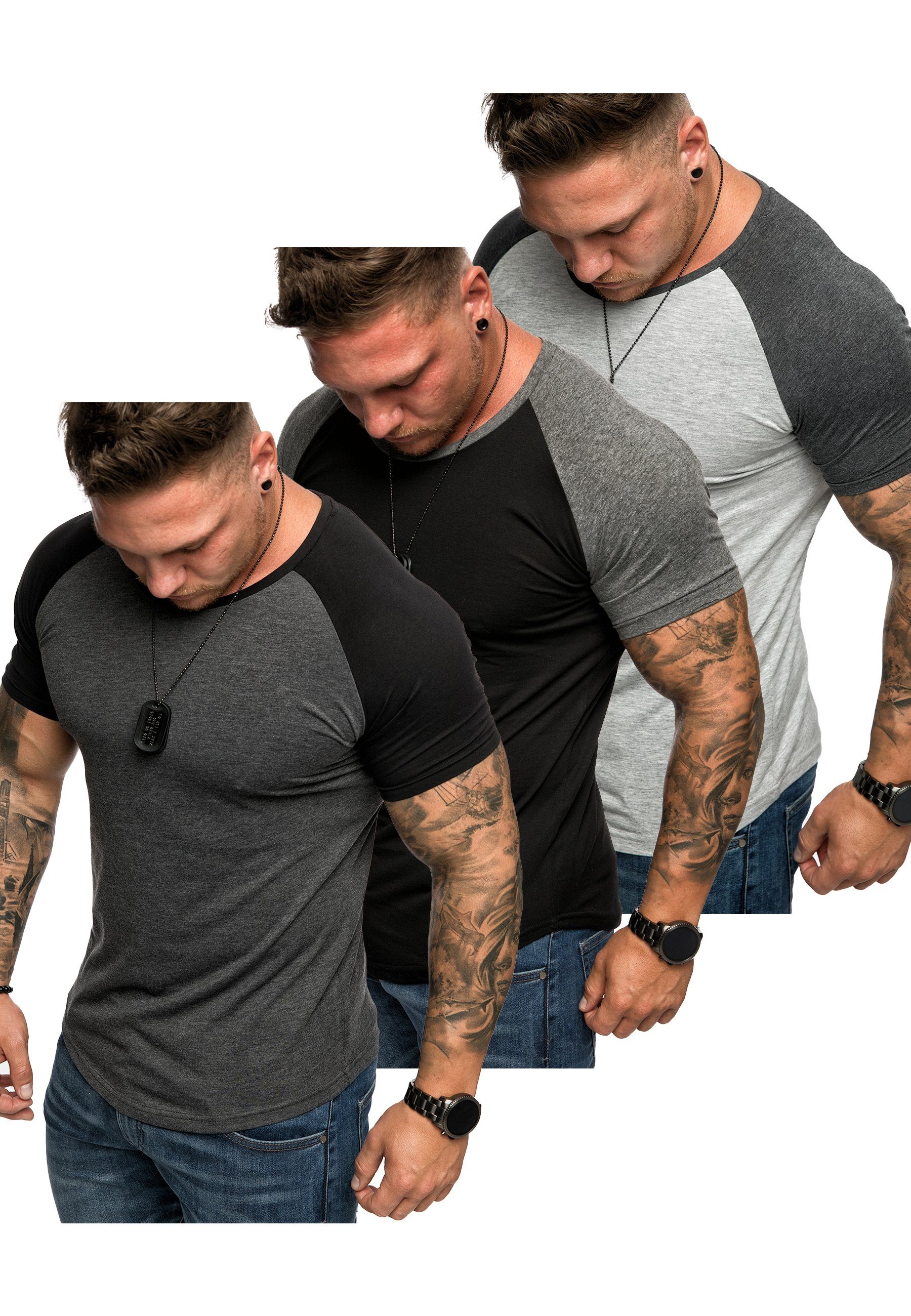 Amaci&Sons T-Shirt 3. OMAHA 3er-Pack T-Shirts günstig online kaufen