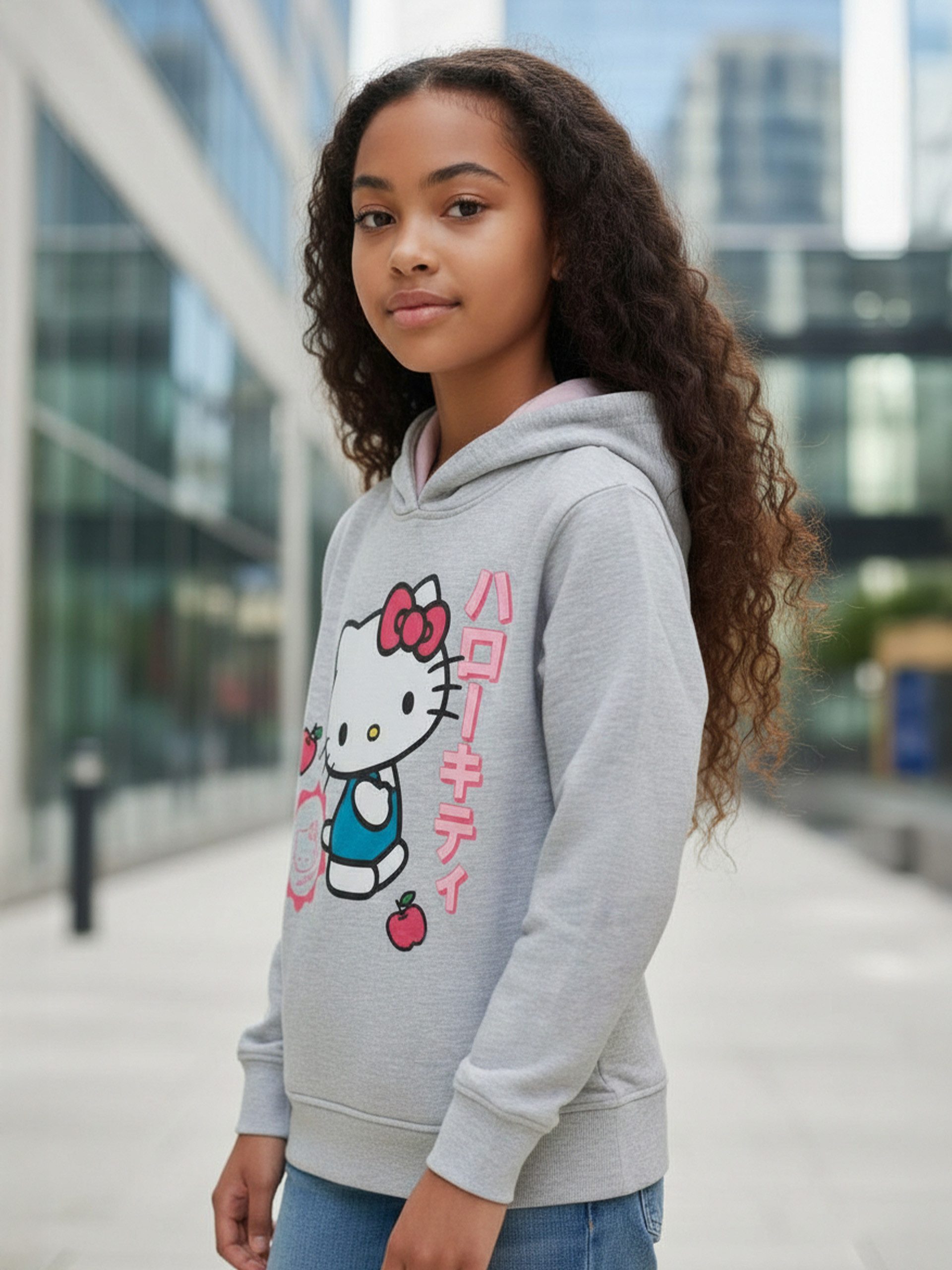 United Labels® Sweatshirt Hello Kitty Hoodie Kapuzenpullover Pullover mit Kapuze Sweatshirt – Bild 3 von 5