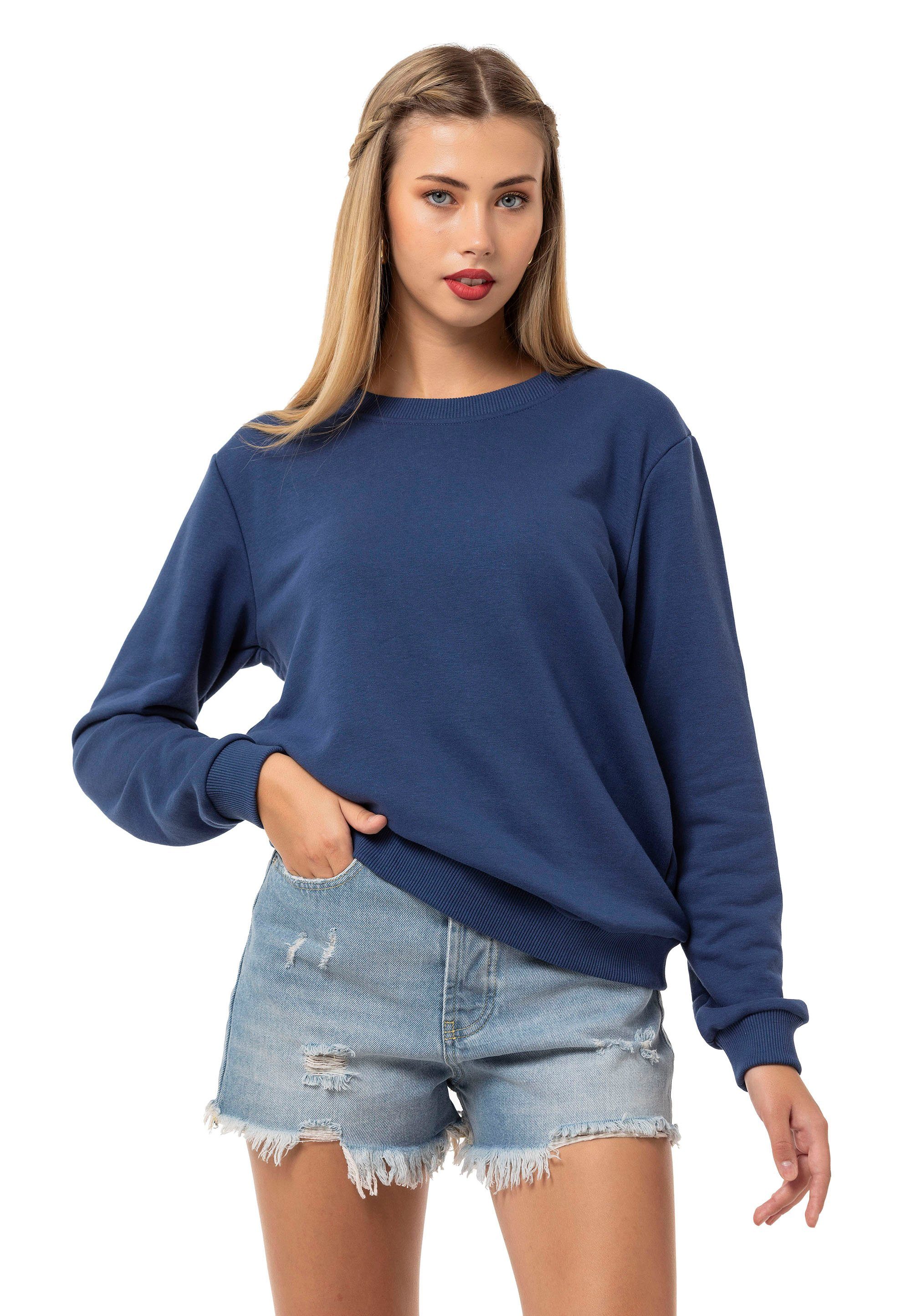 RedBridge Sweatshirt Premium Indigo Pullover Qualität Rundhals