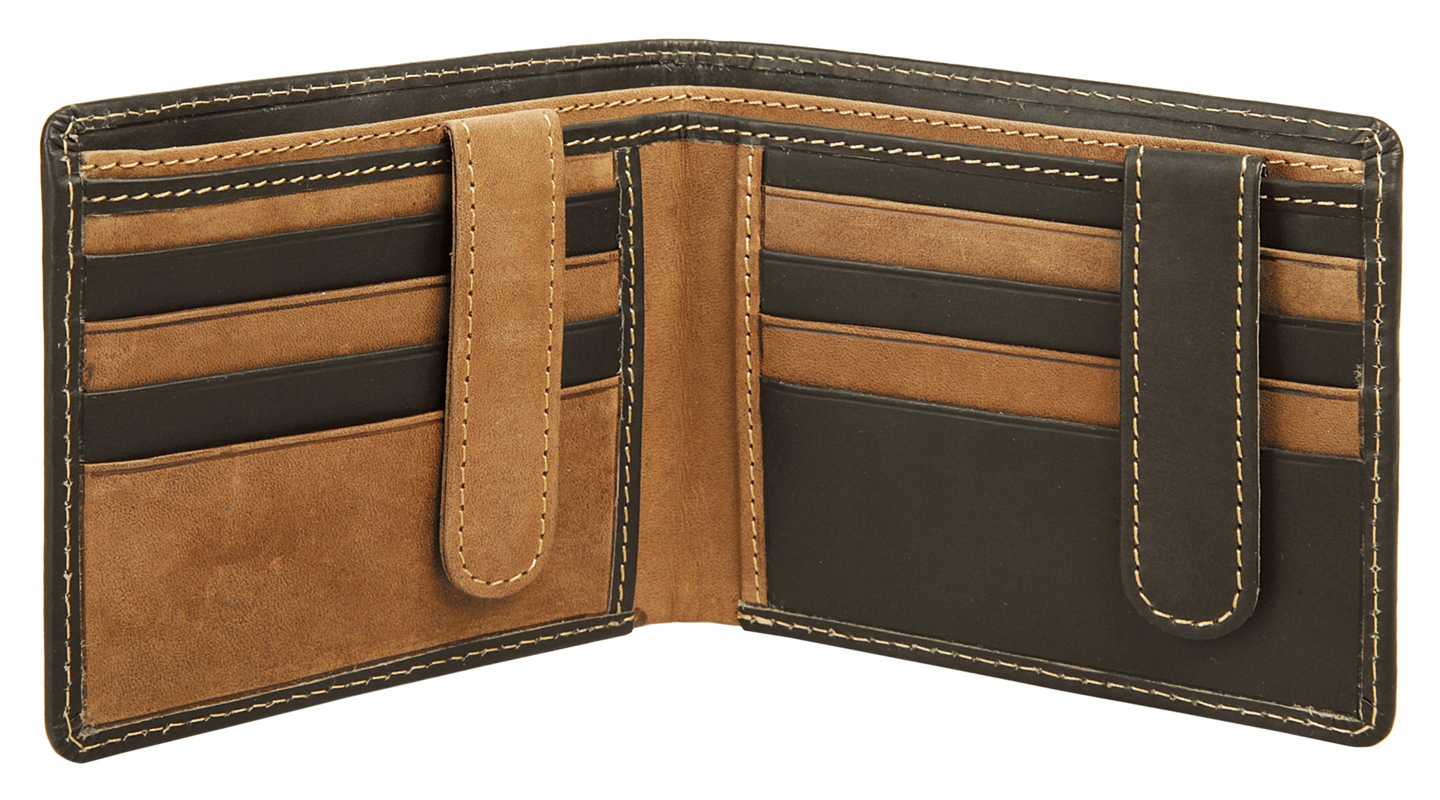 BODENSCHATZ Brieftasche BICOLOUR, echt Leder