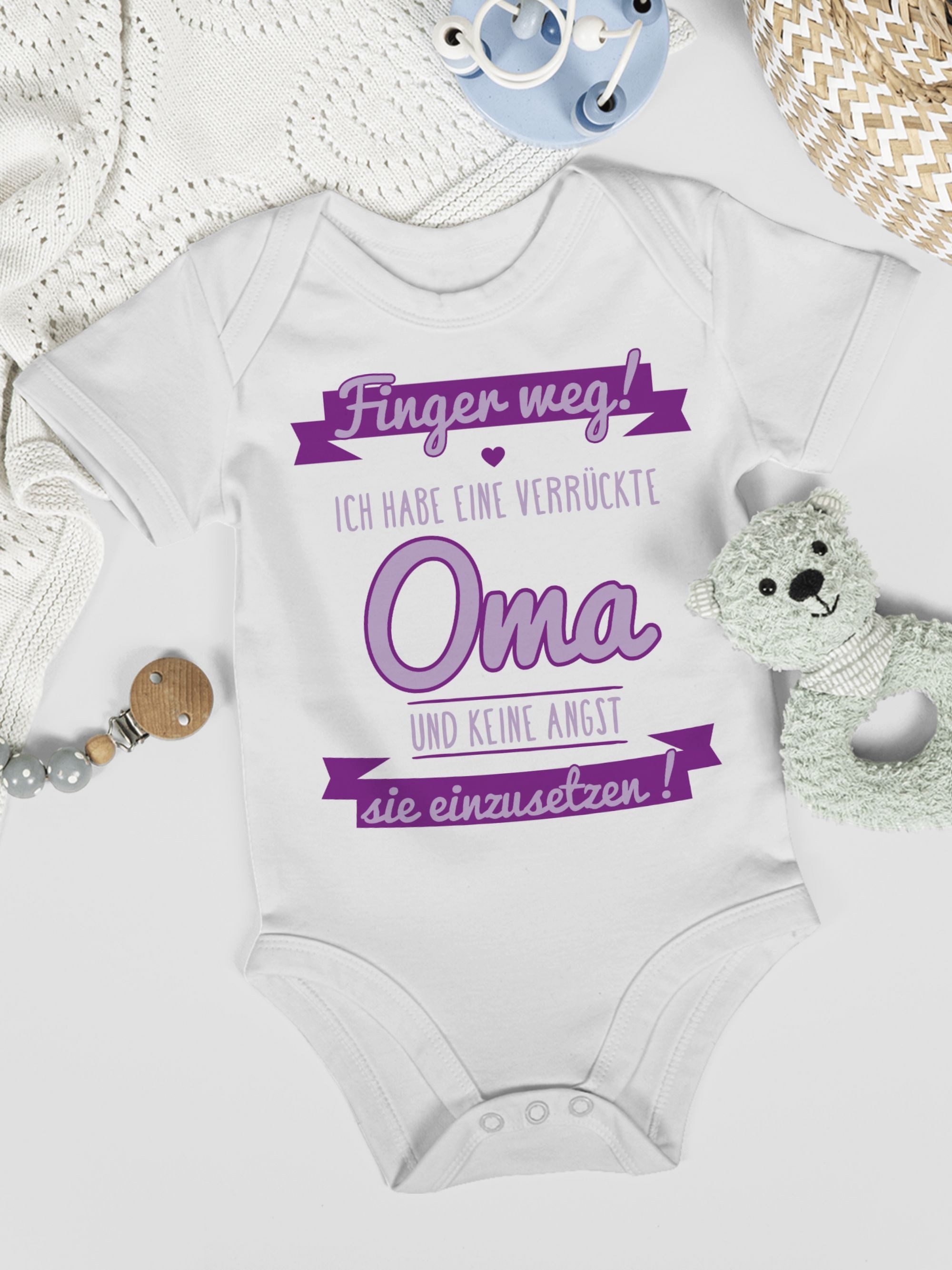 Shirtracer Shirtbody Ich Habe eine verrückte Oma-lila Sprüche Baby