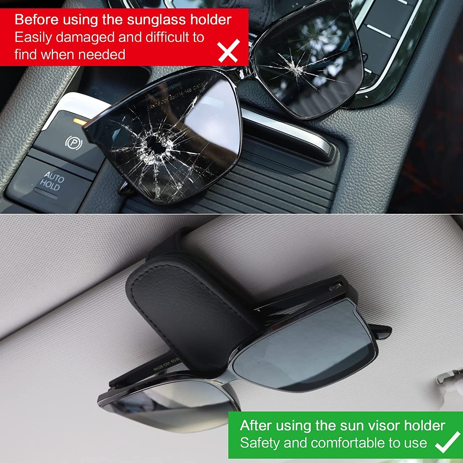 Sonnenbrillenhalter Sonnenblende Auto magnetischer, Auto Clip Sonnenblende Haiaveng Ablageregal für für Brillenhalter