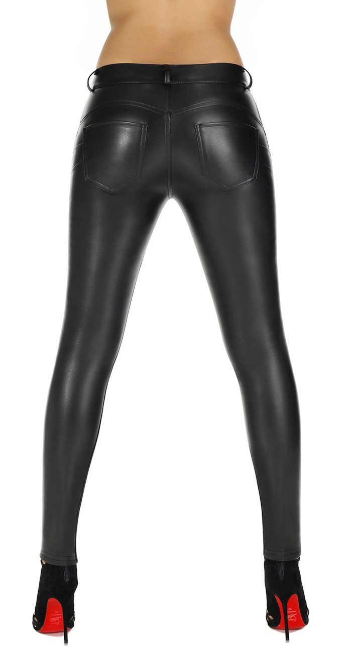 Bas Bleu Shapingleggings in Lederoptik, formend Leggins Wetlook Formleggings