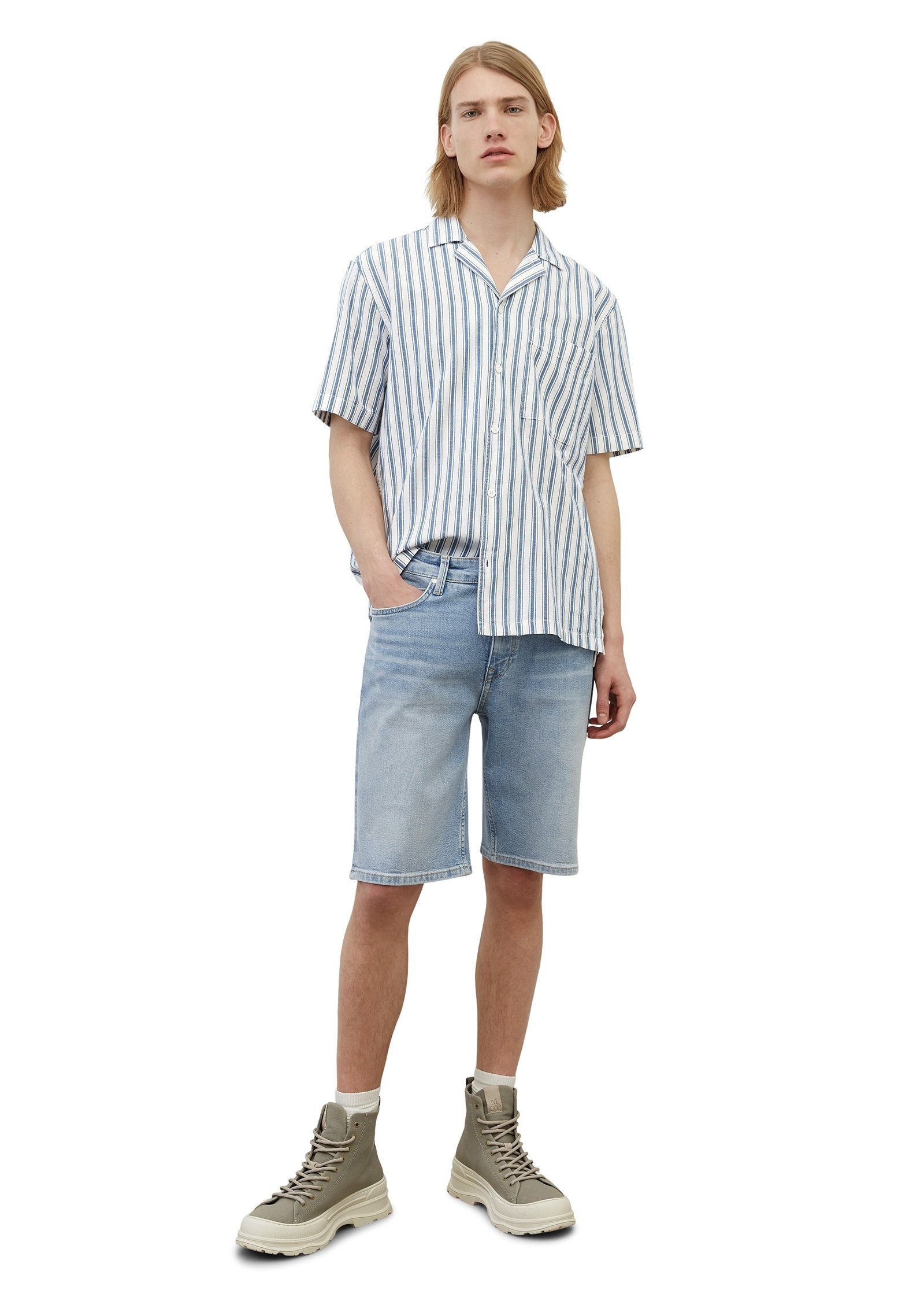 Marc O'Polo Shorts aus Authentic-Stretch-Denim-Qualität hellblau