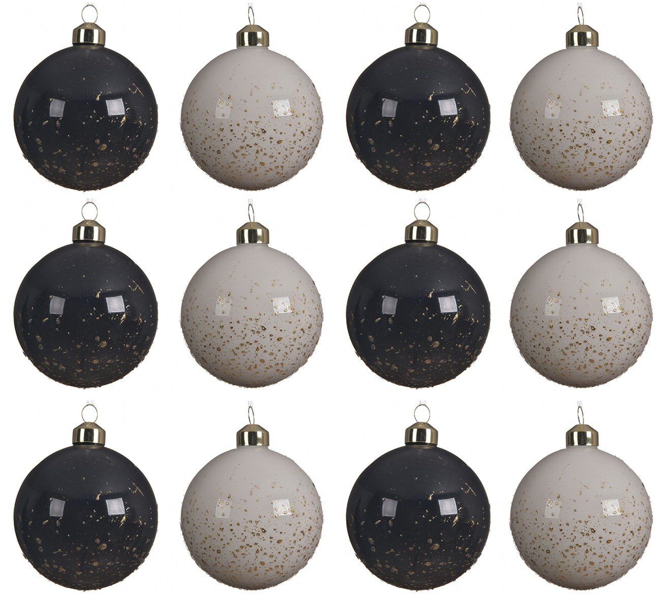 Decoris season decorations Christbaumschmuck, Weihnachtskugeln Glas 8cm