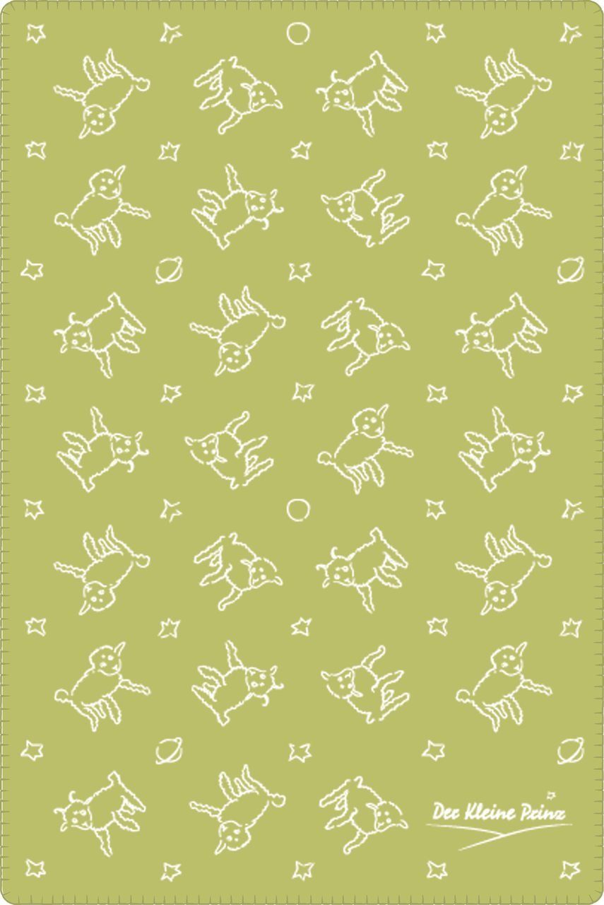 Kinderdecke Kuscheldecke aus 100 % Bio-Baumwolle Der Kleine Prinz Schafe, KOLTER, Nachhaltig, vegane Bio-Baumwolle, Made in Germany