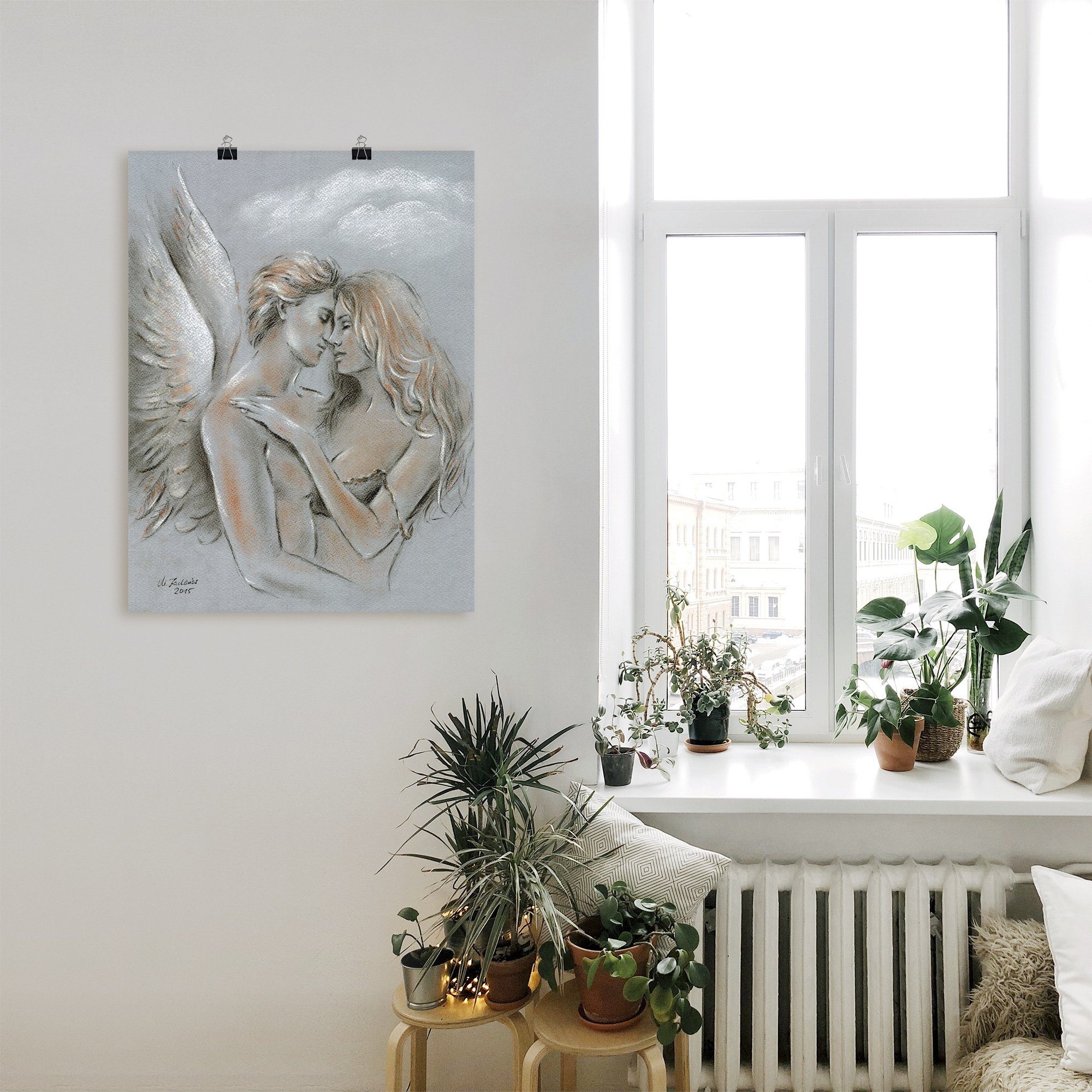 Artland Wandbild Engel auf Erden, klassische Fantasie (1 St), als Leinwandbild, Poster in verschied. Größen