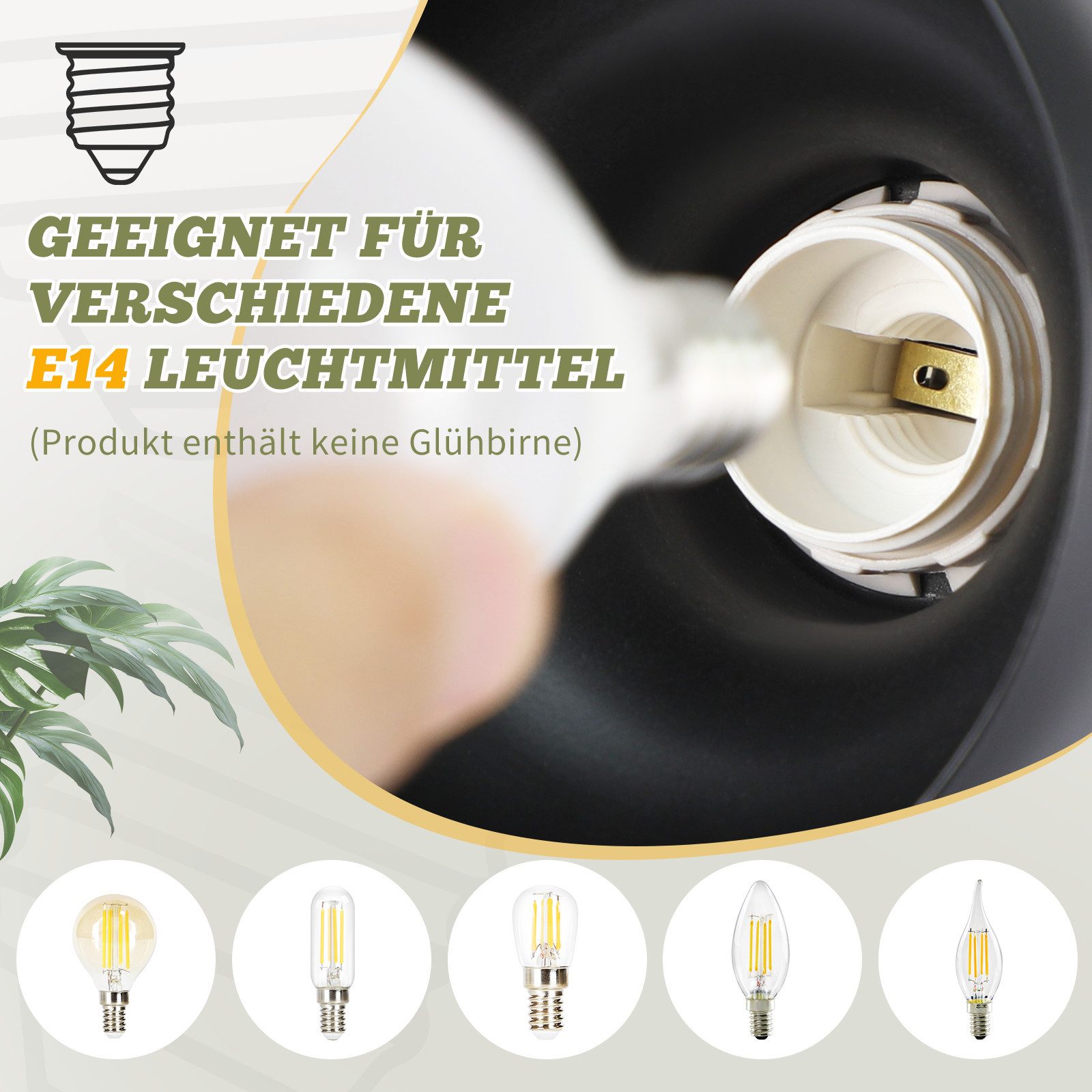 ZMH Deckenstrahler 3 Flammig E14 Deckenlampe Vintage 350°Schwenkbar für Flur Wohnzimmer, Hochwertige Design, ohne Leuchtmittel, Schwarz Vintage Deckenleuchte Innen Schlafzimmer