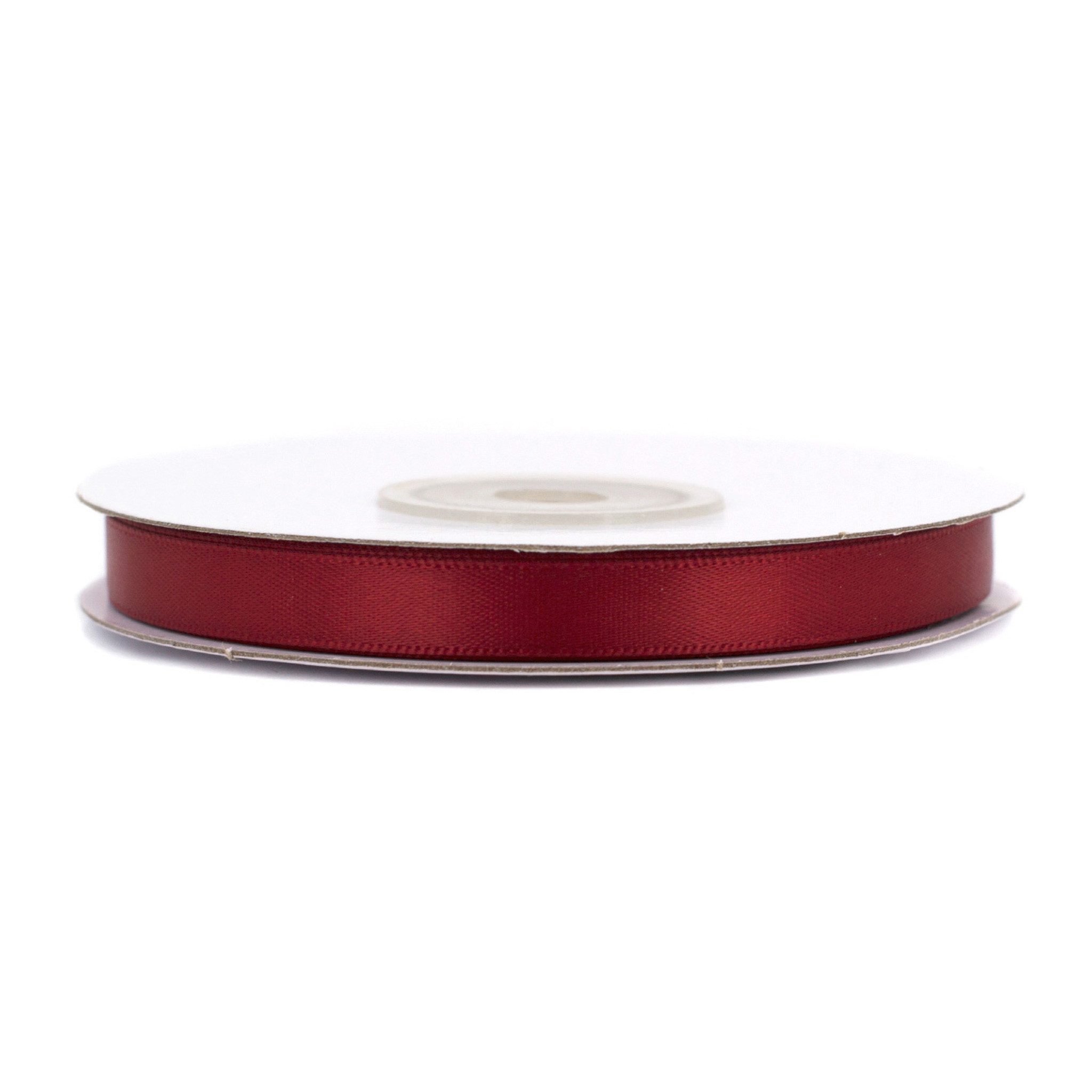 Creativery Satinband, Doppelseitiges Satinband 6mm x 20m Rolle Bordeaux