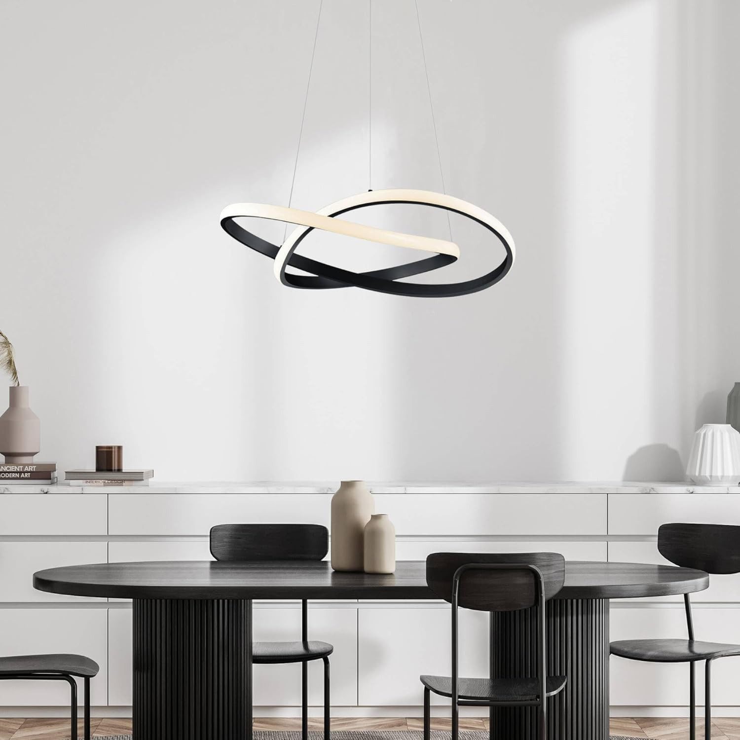 lightling LED Pendelleuchte Wibke, LED fest integriert, Warmweiß, dimmbar mit Schalter, Deckenmontage, IP20 Indoor