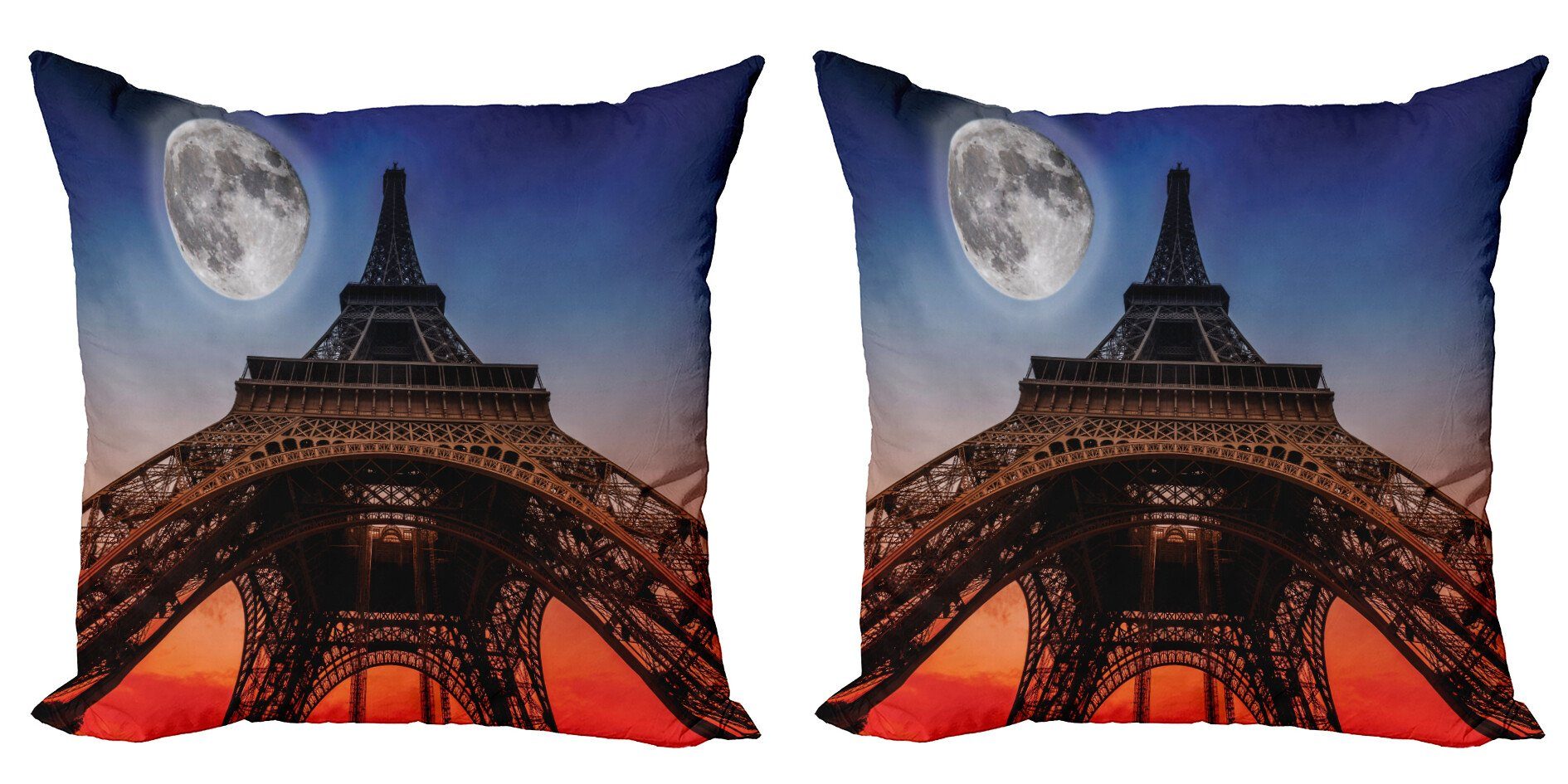 Französisch Accent Modern Abakuhaus Flagge Doppelseitiger (2 Kissenbezüge rot Digitaldruck, Minimal Stück),