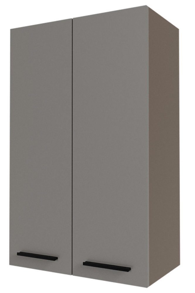 Feldmann-Wohnen Klapphängeschrank Bonn (Bonn, XL Hängeschrank) 60cm Front- und Korpusfarbe wählbar 2-türig stone grey matt