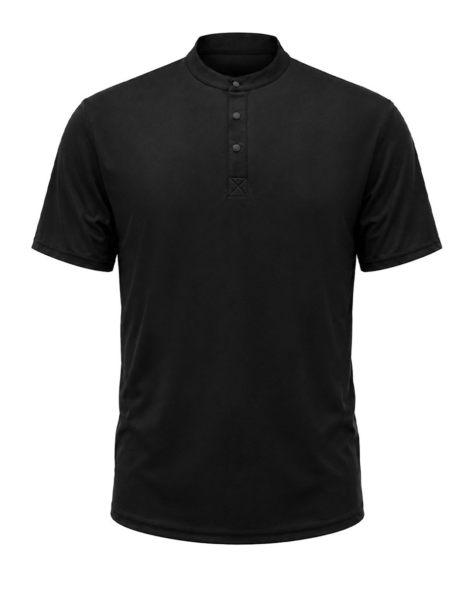 YOUTHUP T-Shirt Herren Kurzarm Hemdshirt mit 3-Knopf-Henleyschnitt