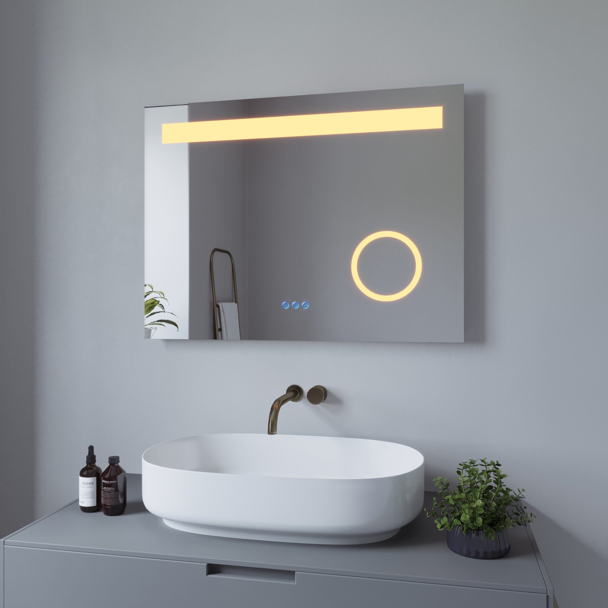 AQUABATOS Badspiegel Badspiegel LED mit Beleuchtung günstig online kaufen
