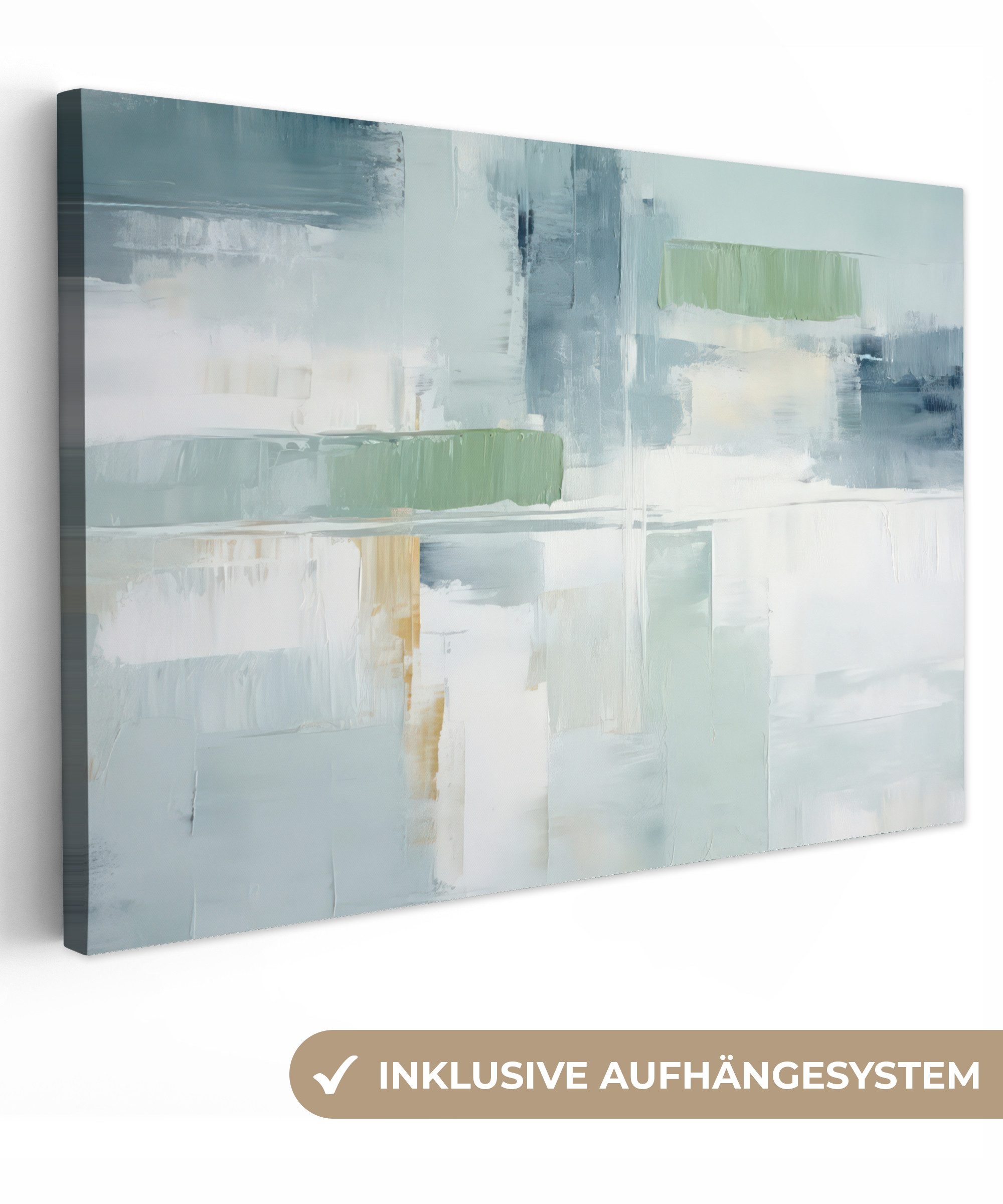 OneMillionCanvasses® Leinwandbild Farbe - Moderne Kunst - Abstrakt - Grau, Fotodruck (1 St), Leinwand Bilder Klein, Wand Dekoration Aesthetic 30x20 cm