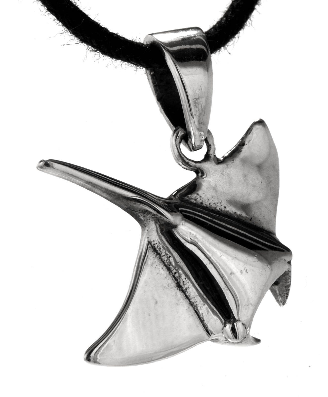 Kiss of Leather Kettenanhänger Rochen aus 925 Sterling Silber Sting-ray Stachel Manta | Kettenanhänger