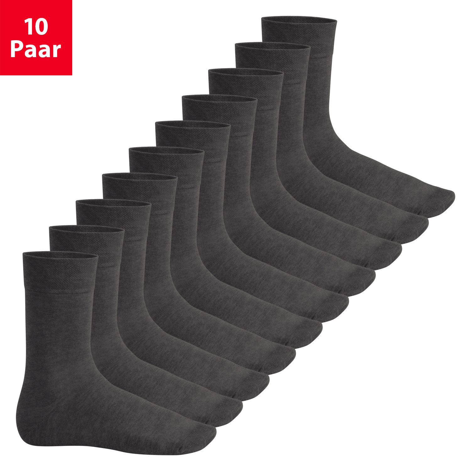 Basicsocken EVERYDAY! 10 PAAR Damen Herren Socken mit Baumwolle Basic Socken