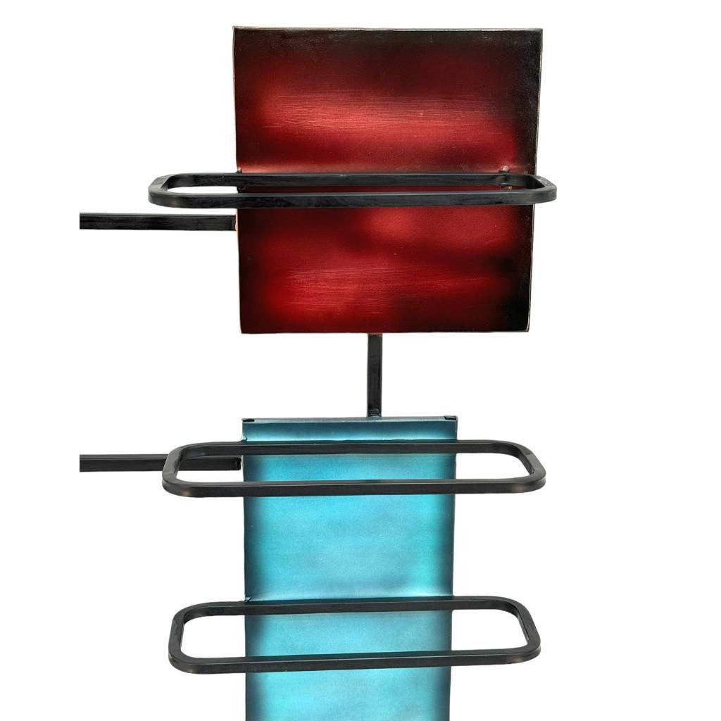 DanDiBo Weinregal Wand Metall Schwarz 8 Flaschen Schmal 96618 Design Flaschenregal, Modern Weinständer Flaschenständer