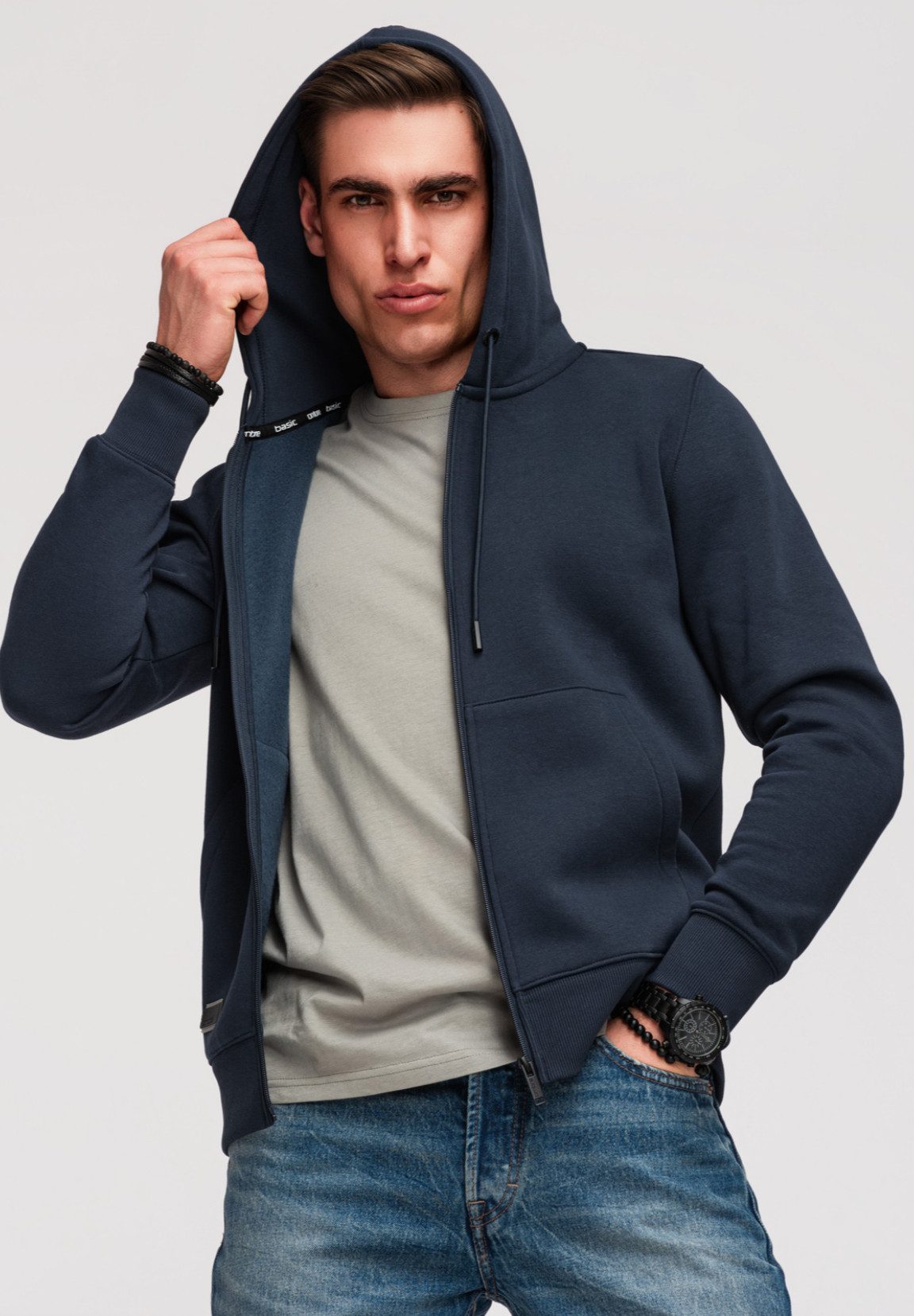 OMBRE Kapuzensweatjacke Kapuzensweatshirt