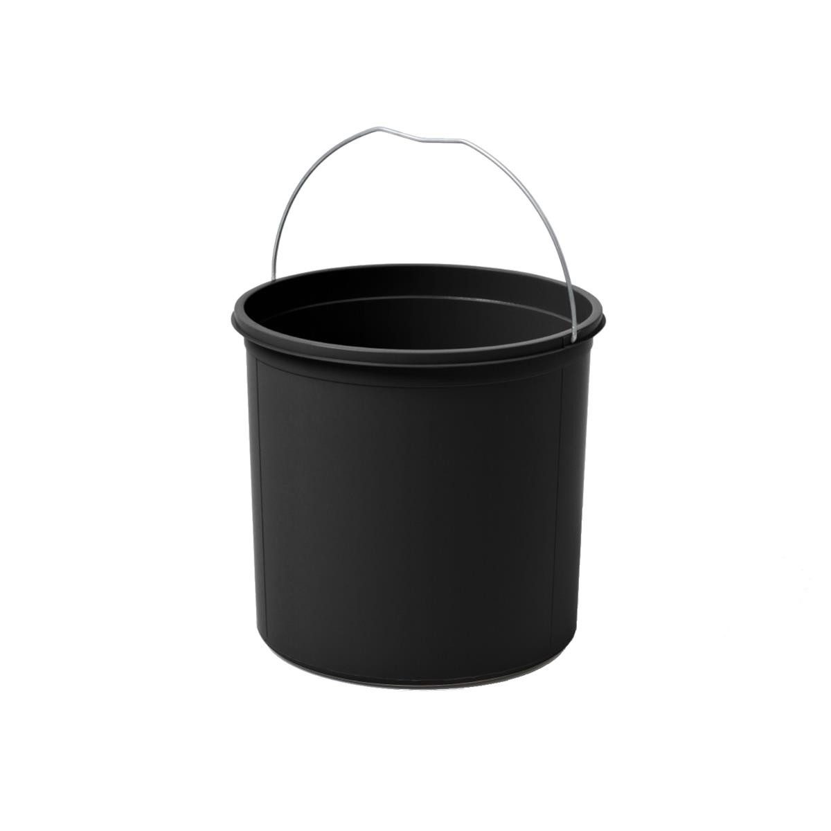 Hailo Einbaumülleimer Hailo Inneneimer 1226579 schwarz 12 Liter 272 x 253 mm rund mit Henkel
