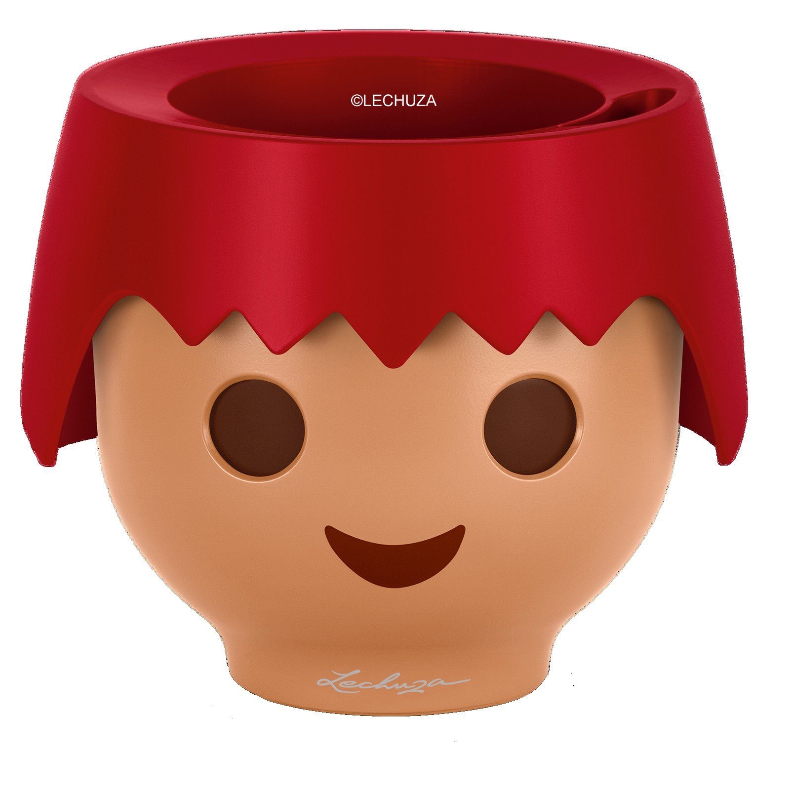 Lechuza® Blumentopf Pflanzkopf Pflanzenfreund OJO fire red (Komplettset)