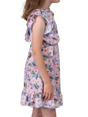 KMISSO Sommerkleid Mädchen Kleid mit Volants Blumenmotiv 30384 (1-tlg) bequem zu tragen